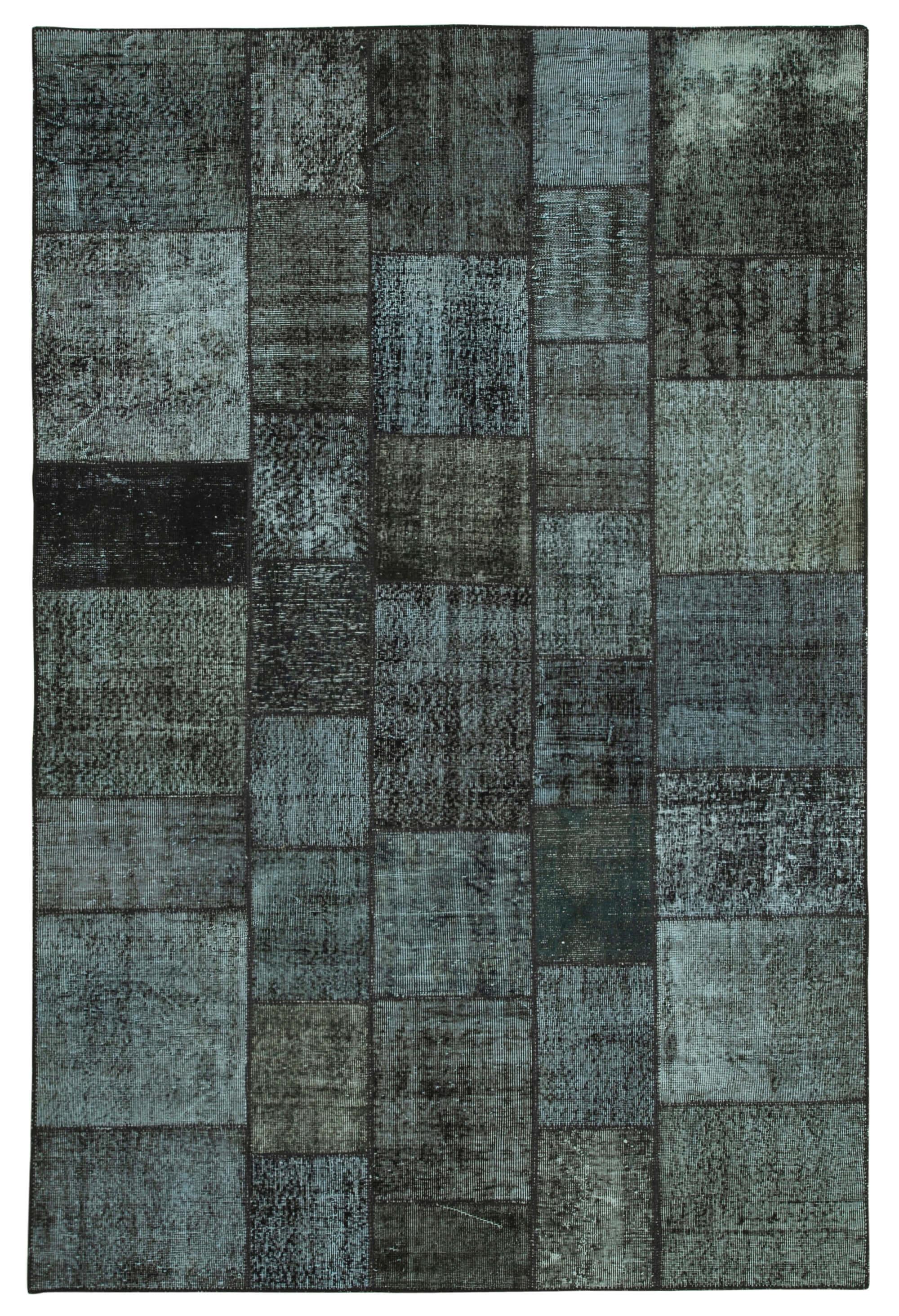 7 x 10 Black Patchwork Rug - 2384