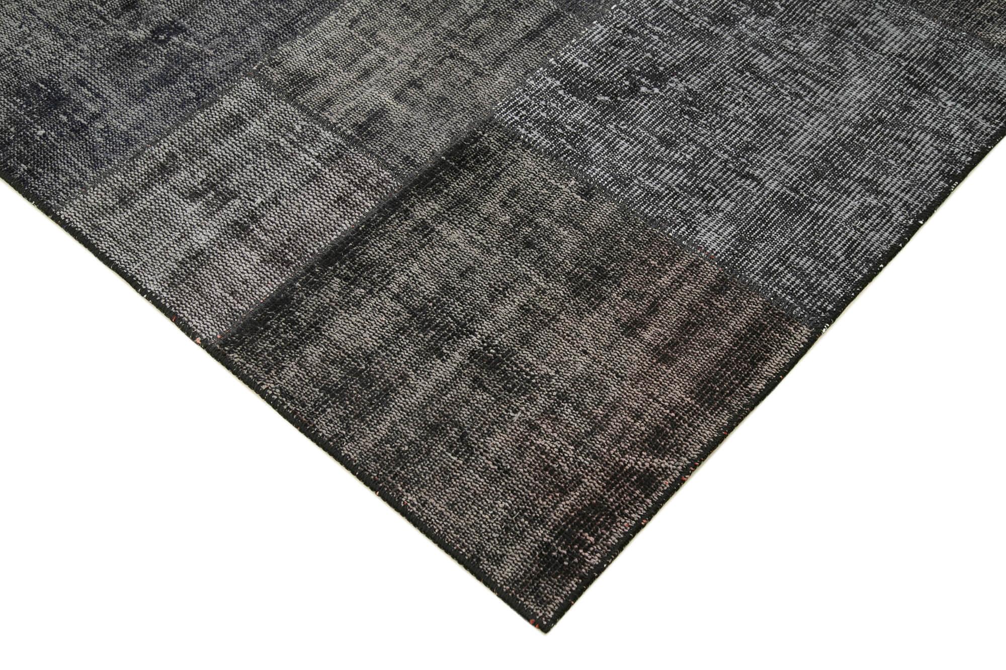 6 x 10 Black Patchwork Rug - 2375