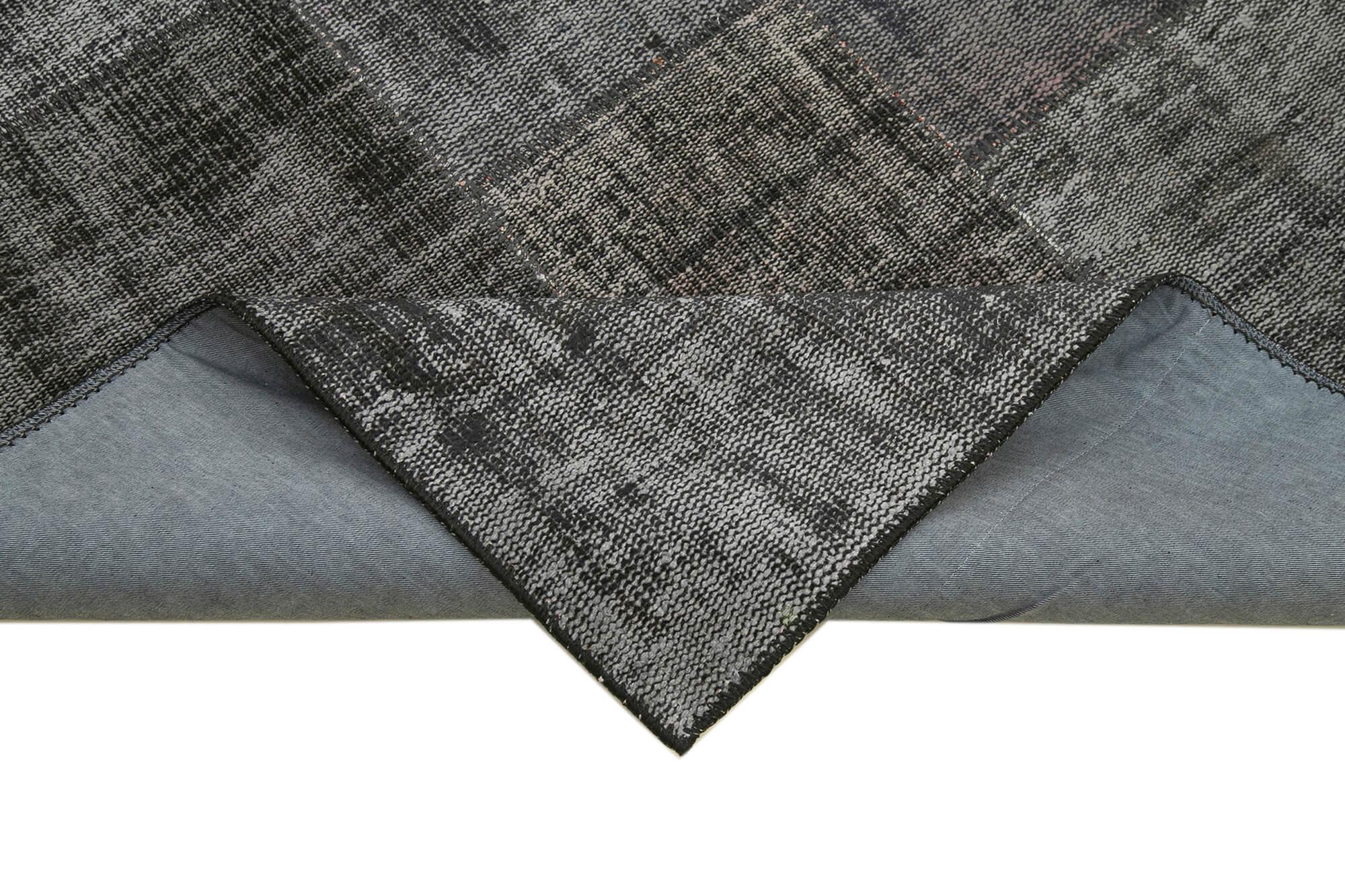 6 x 10 Black Patchwork Rug - 2375