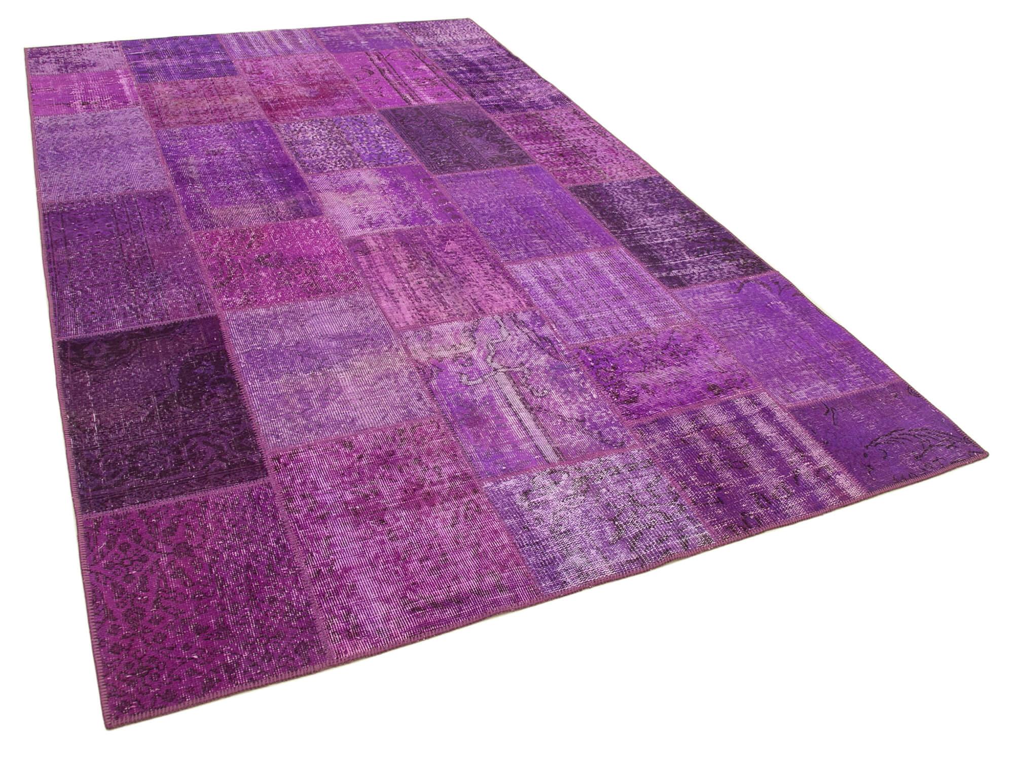 6 x 10 Purple Patchwork Rug - 2390