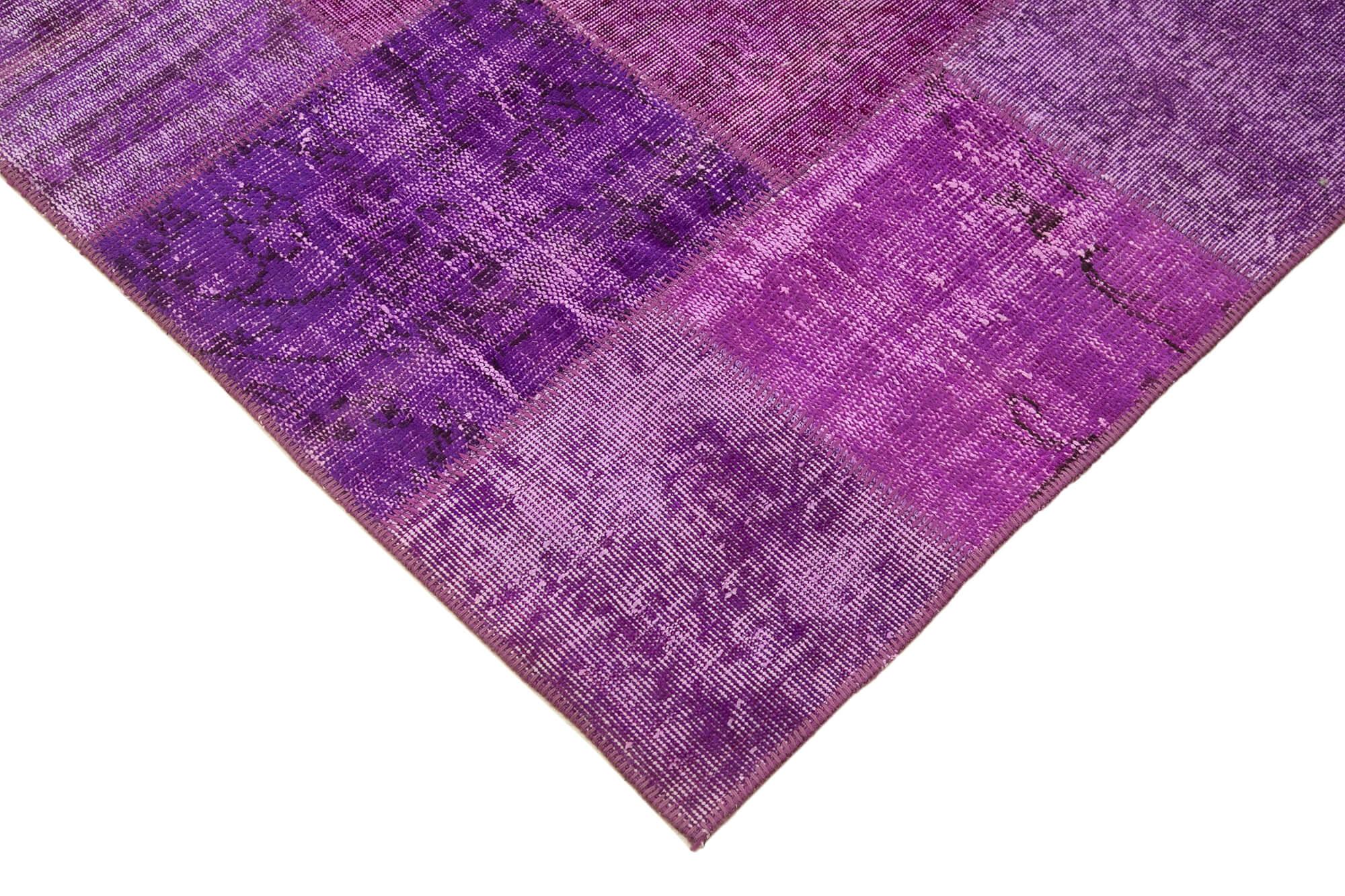 6 x 10 Purple Patchwork Rug - 2390