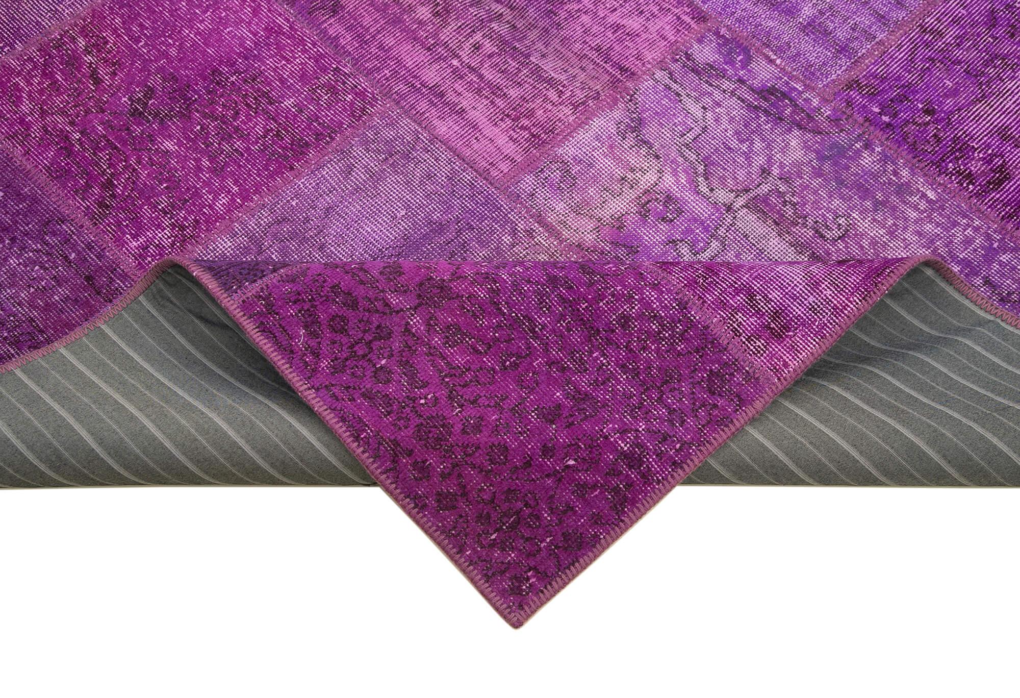 6 x 10 Purple Patchwork Rug - 2390