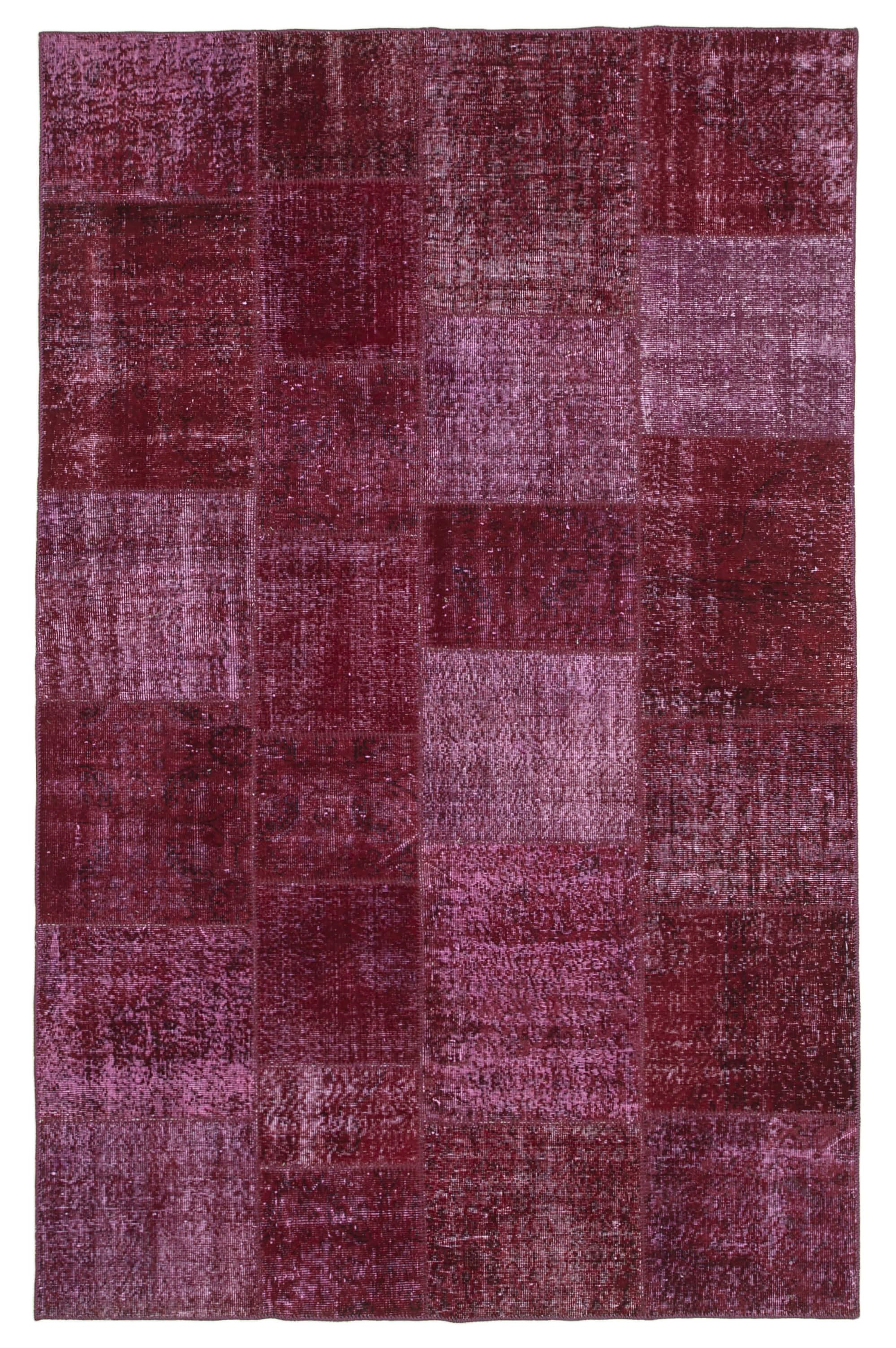 6 x 10 Red Patchwork Rug - 2391