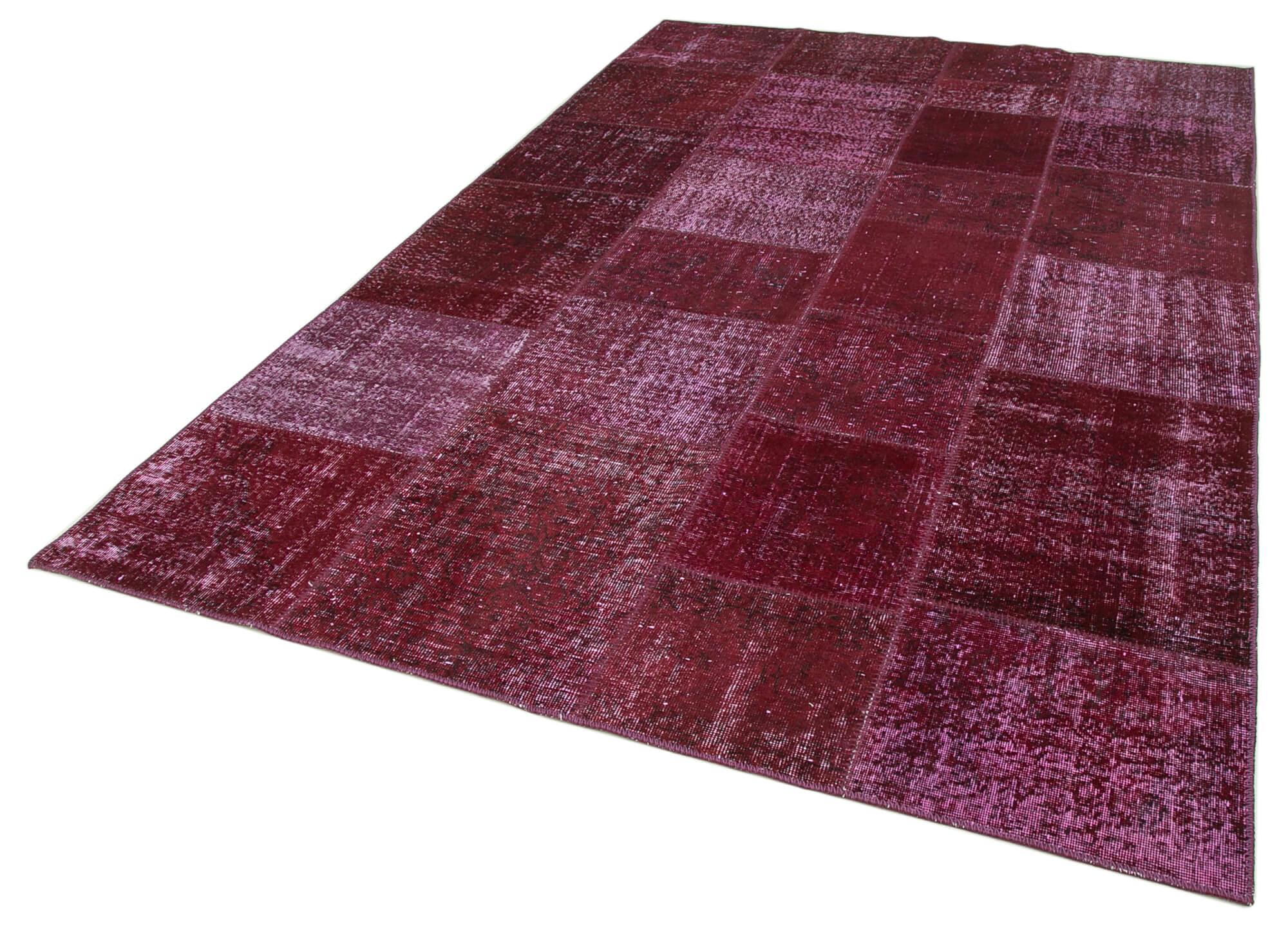 6 x 10 Red Patchwork Rug - 2391