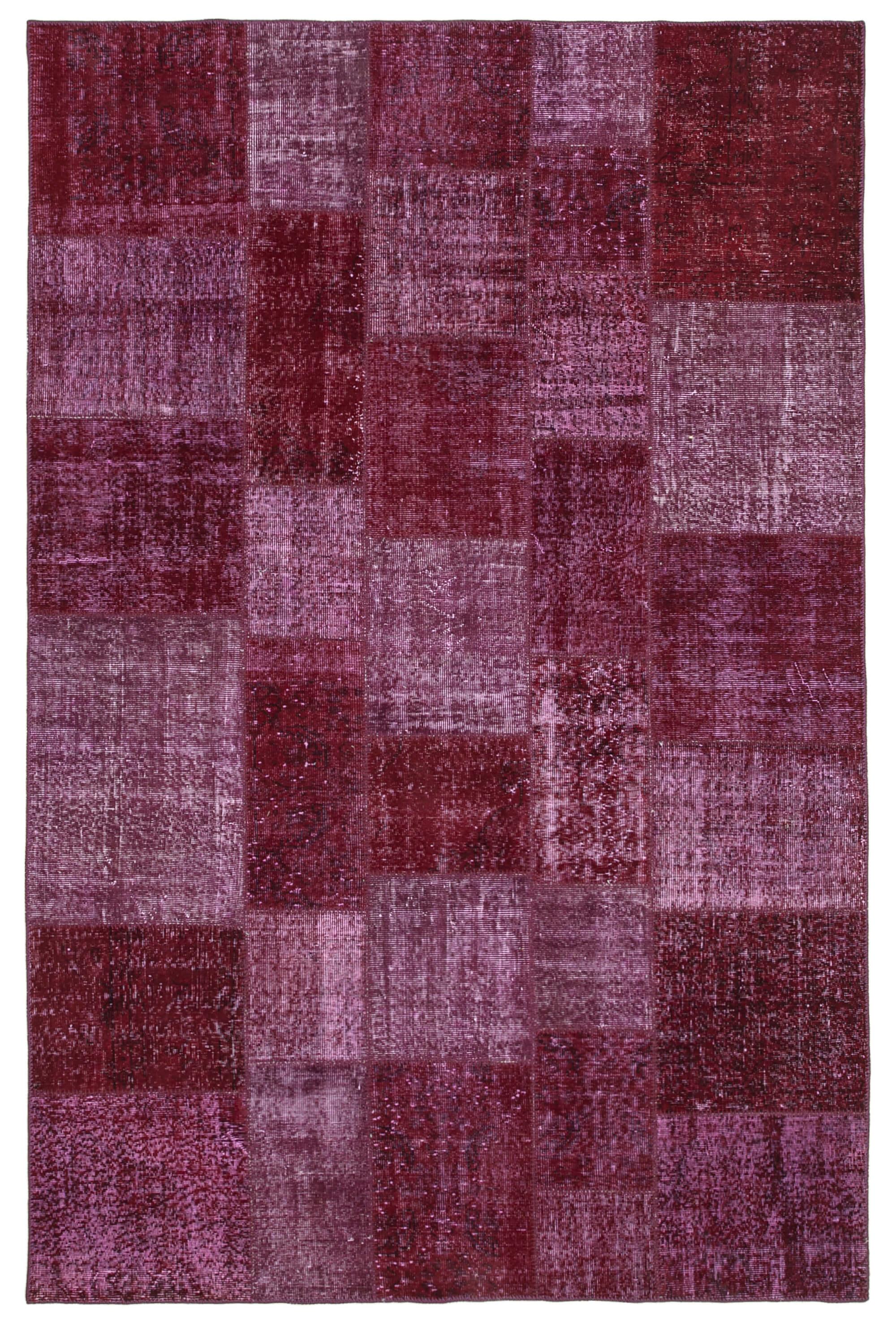 6 x 10 Red Patchwork Rug - 2392