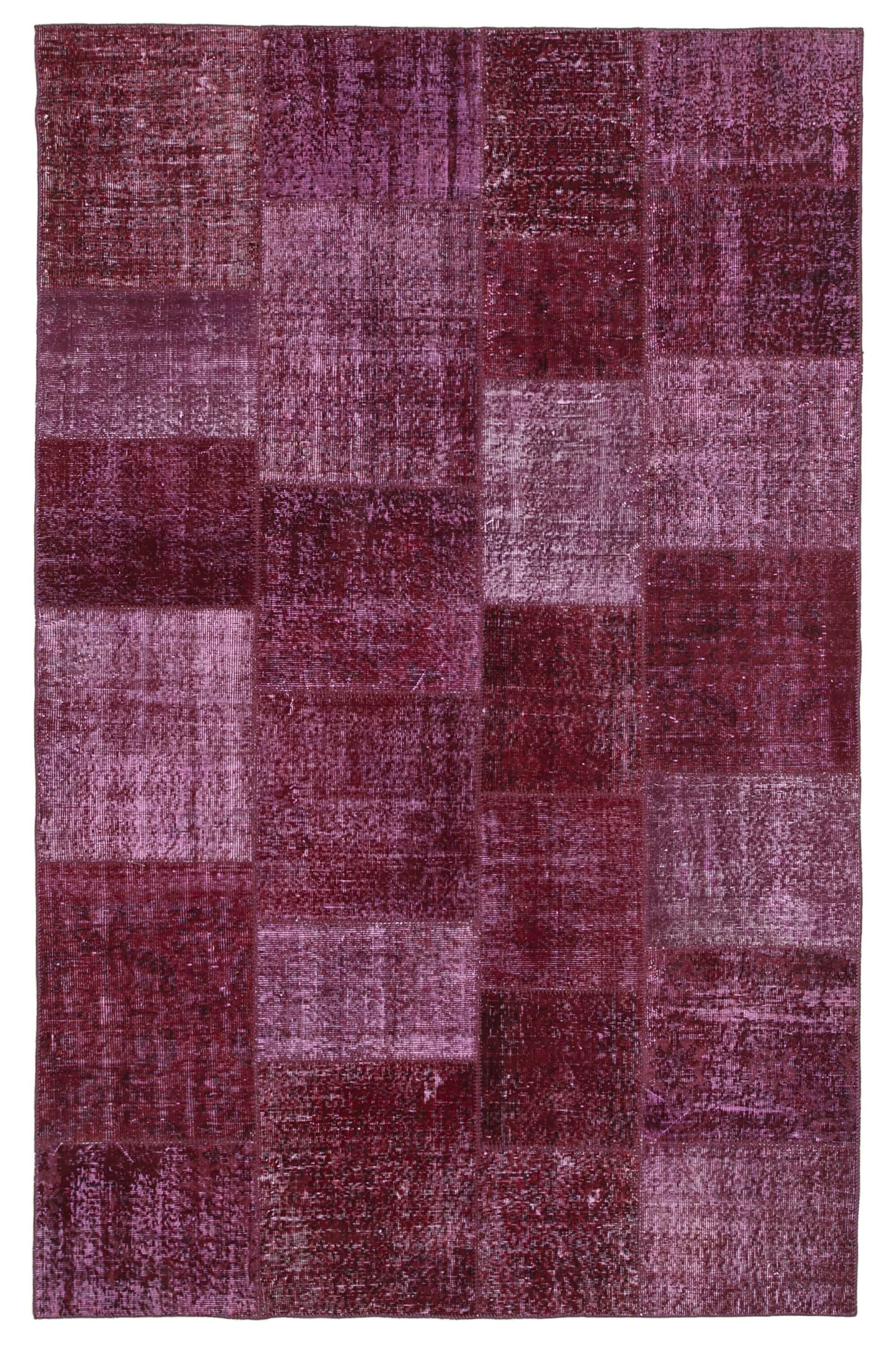 6 x 10 Red Patchwork Rug - 2393