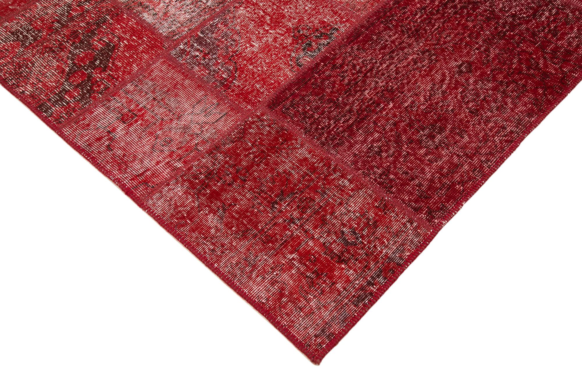 7 x 10 Red Patchwork Rug - 2395