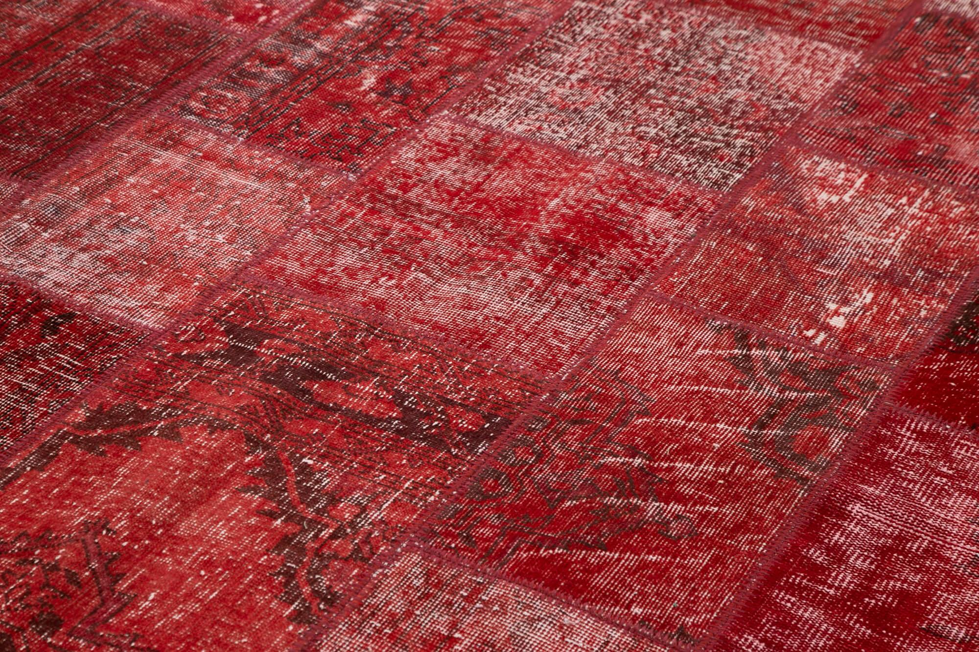 7 x 10 Red Patchwork Rug - 2395