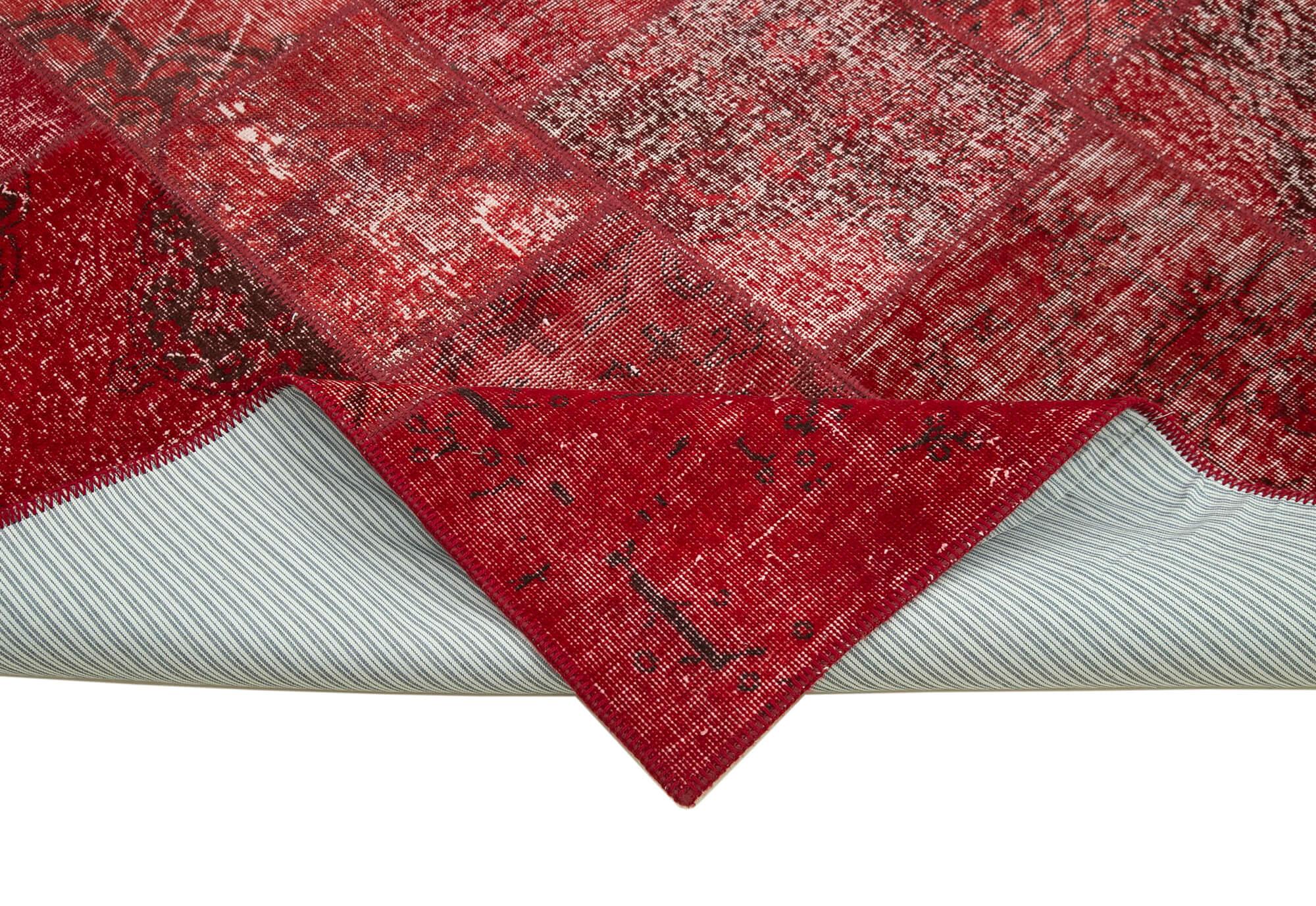 7 x 10 Red Patchwork Rug - 2395