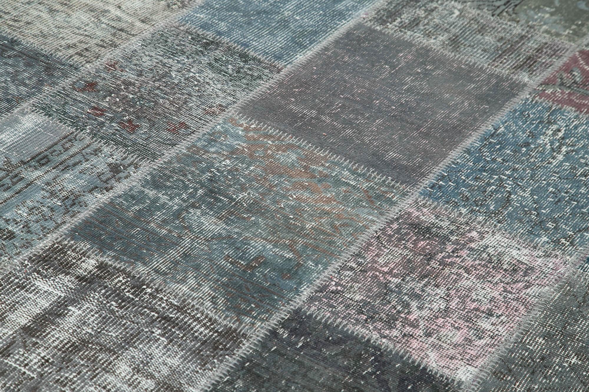 6 x 10 Grey Patchwork Rug - 2398