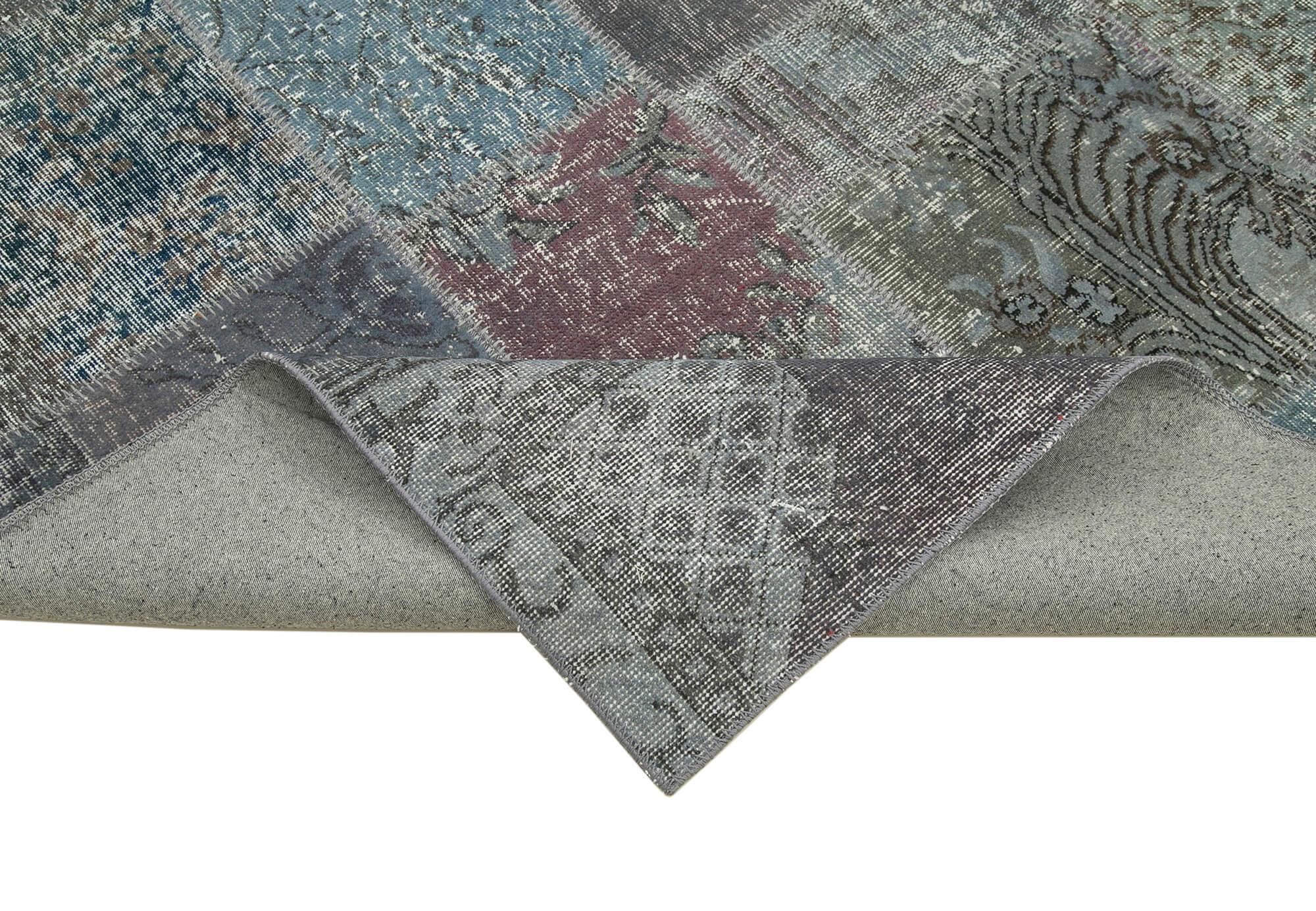 6 x 10 Grey Patchwork Rug - 2398