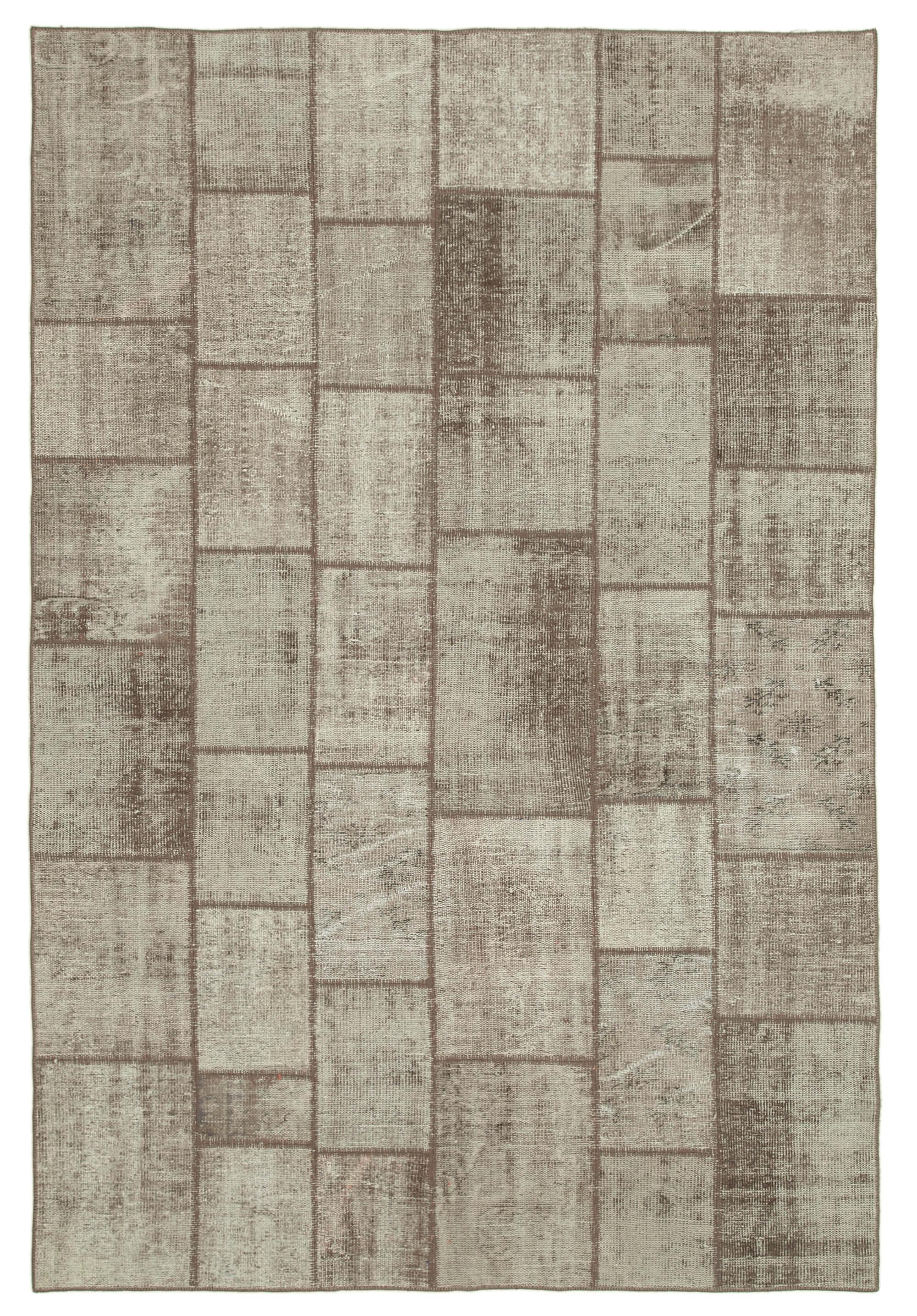 7 x 10 Brown Patchwork Rug - 2401