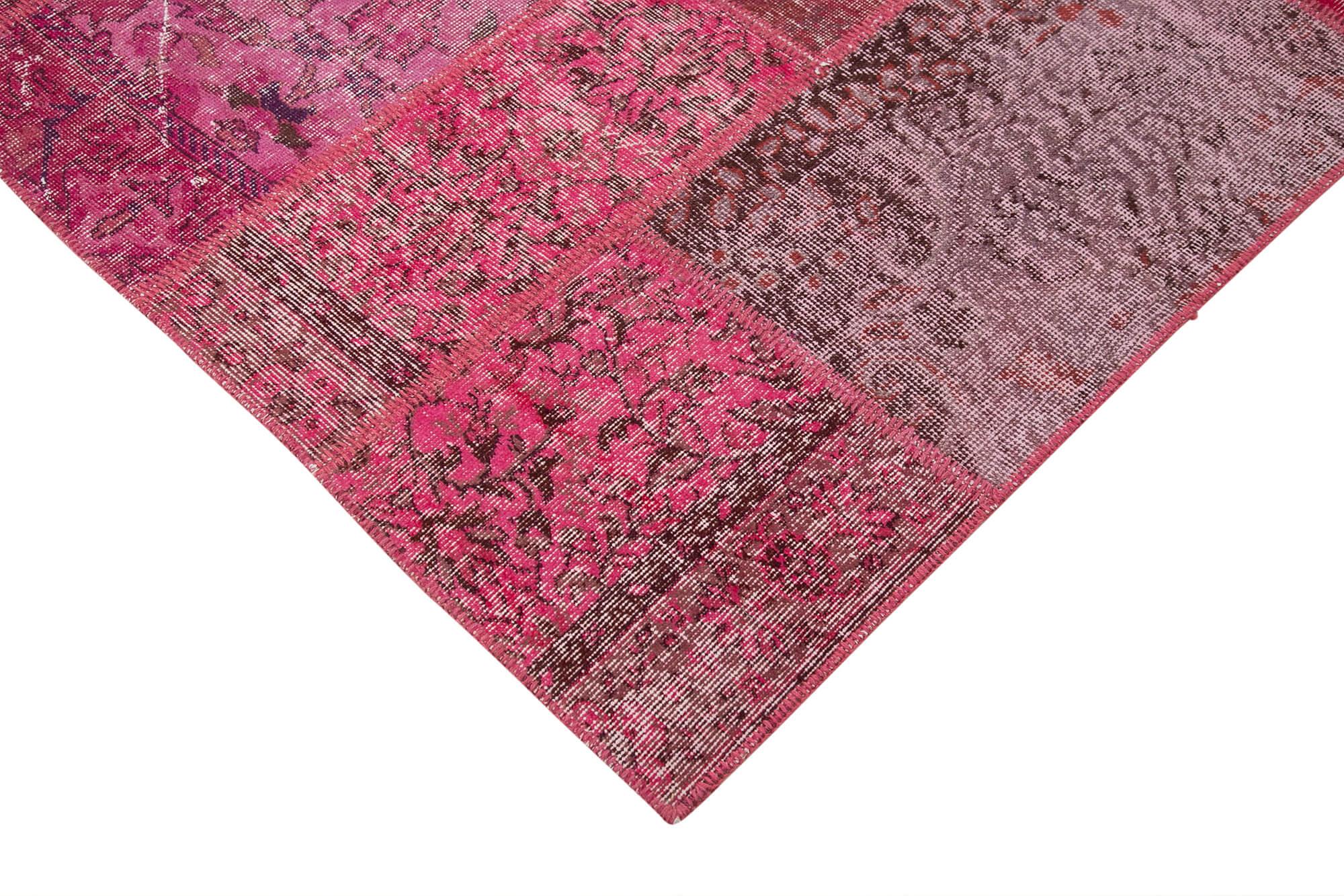 6 x 9 Pink Patchwork Rug - 2408