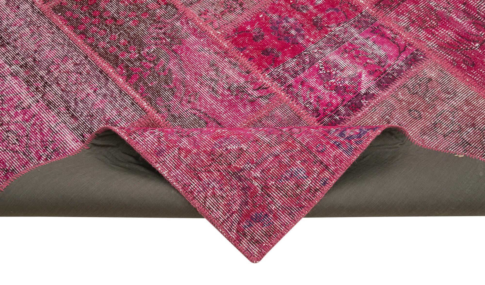 6 x 9 Pink Patchwork Rug - 2408