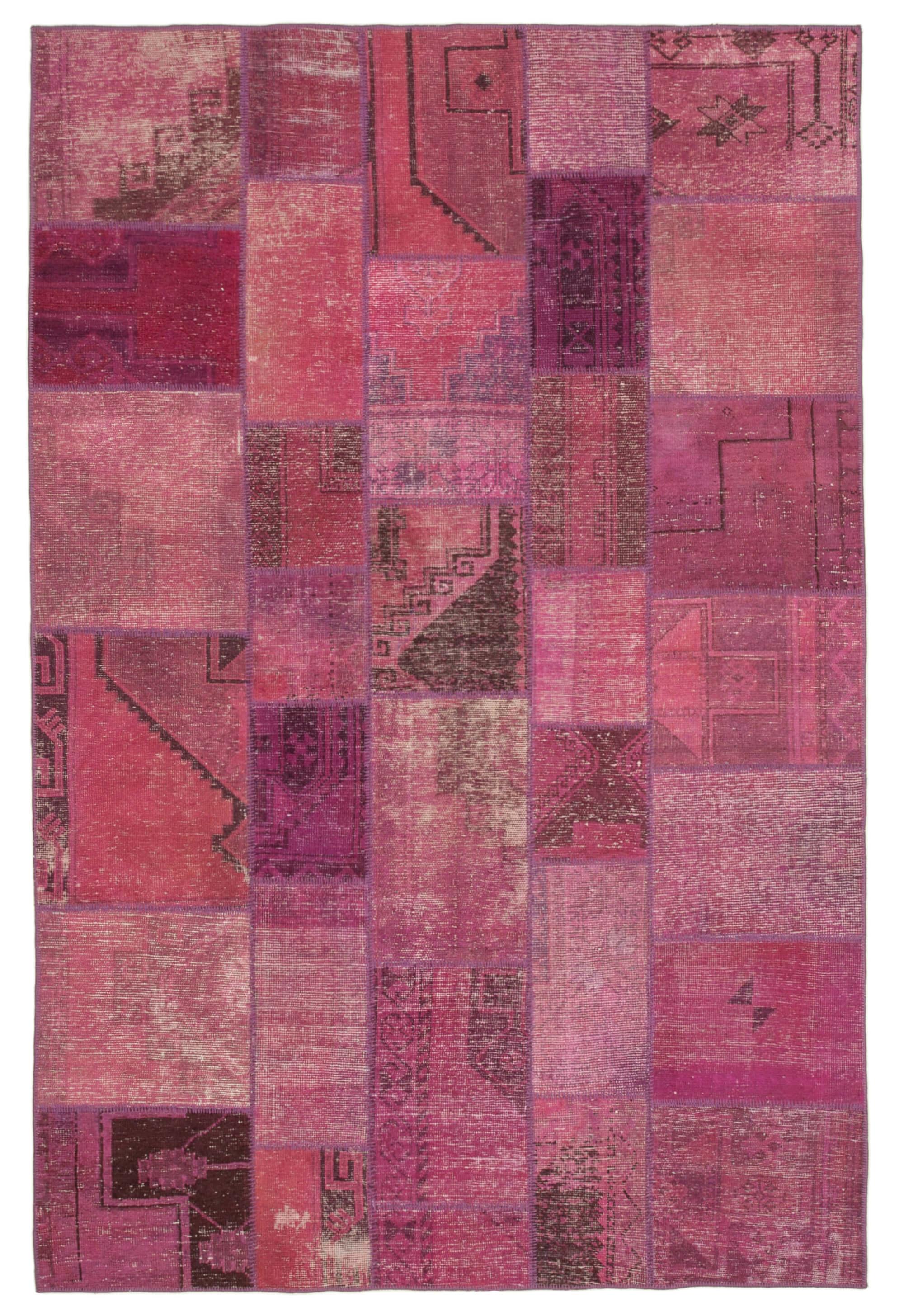 6 x 10 Pink Patchwork Rug - 2419