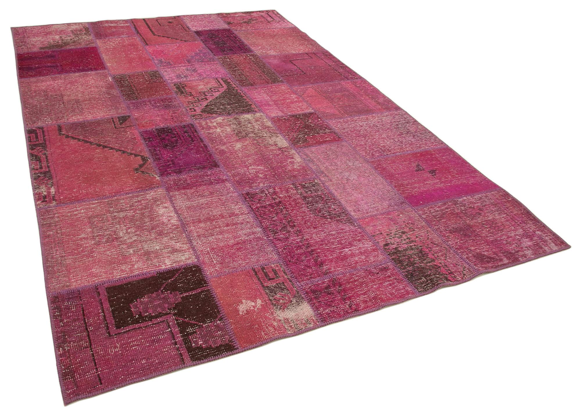 6 x 10 Pink Patchwork Rug - 2419