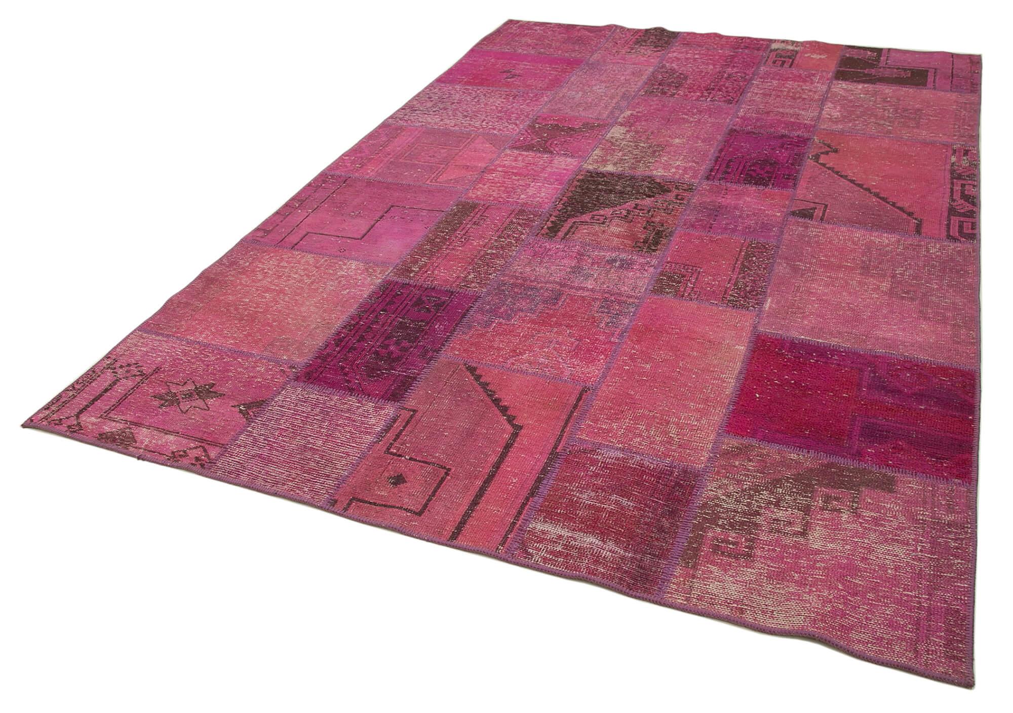 6 x 10 Pink Patchwork Rug - 2419