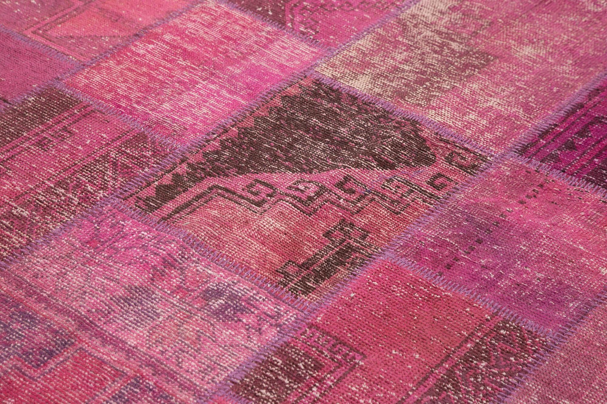 6 x 10 Pink Patchwork Rug - 2419