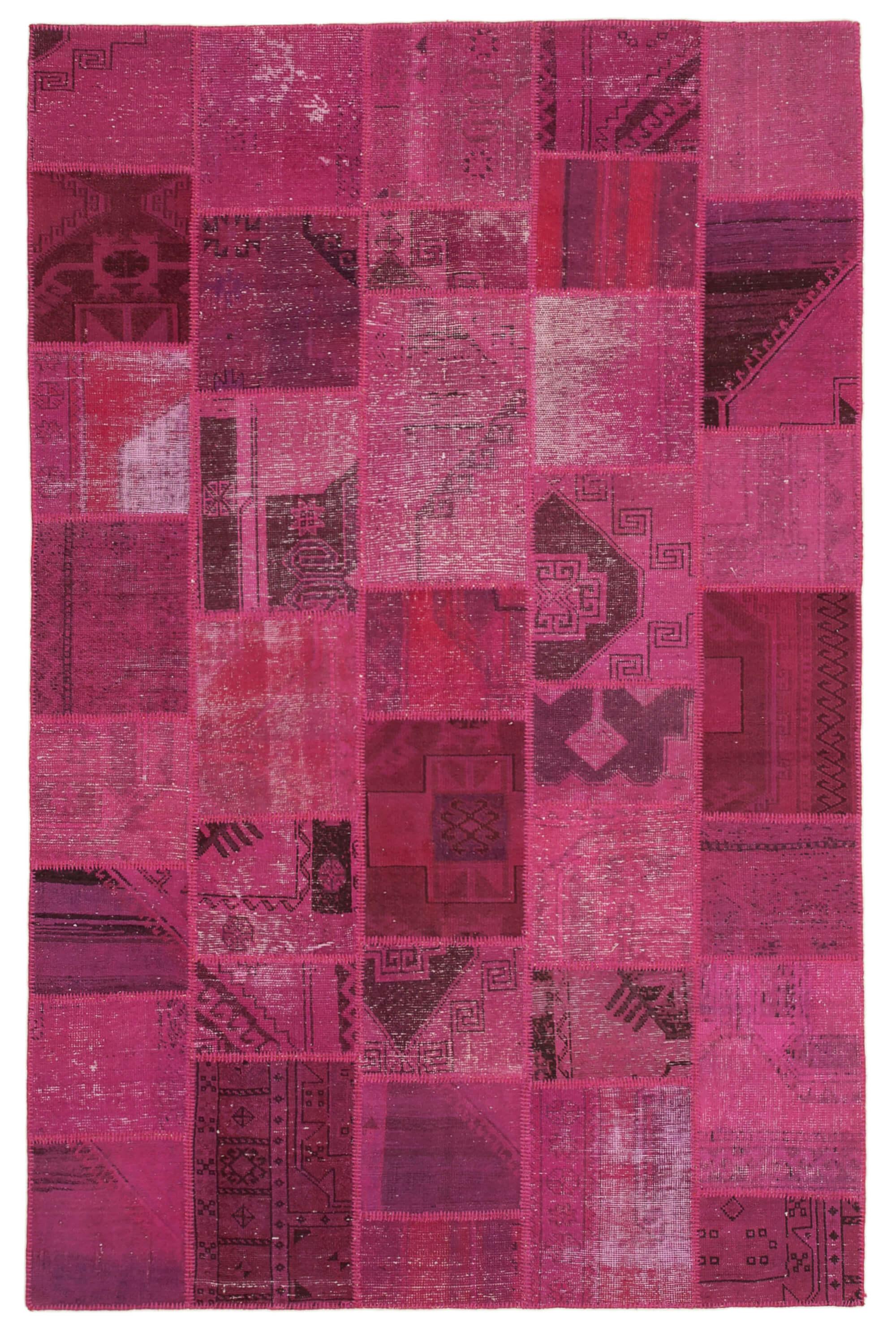 6 x 10 Pink Patchwork Rug - 2424