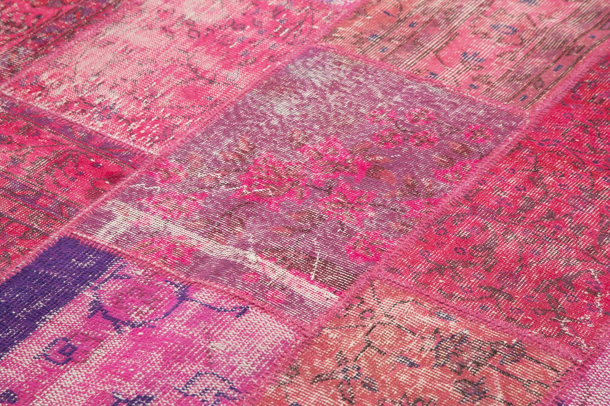 6 x 10 Pink Patchwork Rug - 2427