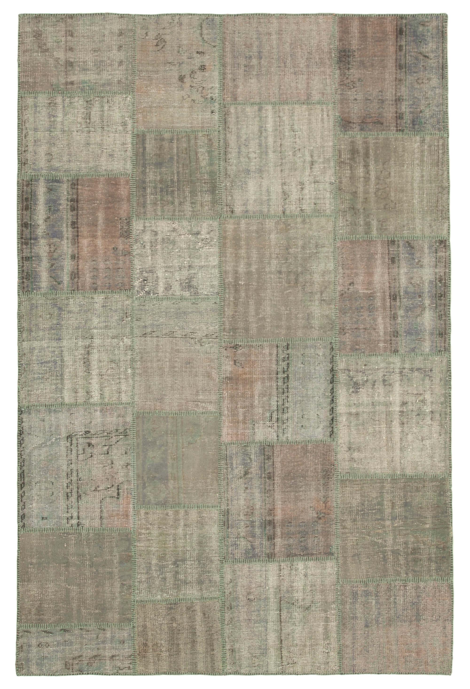 6 x 10 Grey Patchwork Rug - 2434