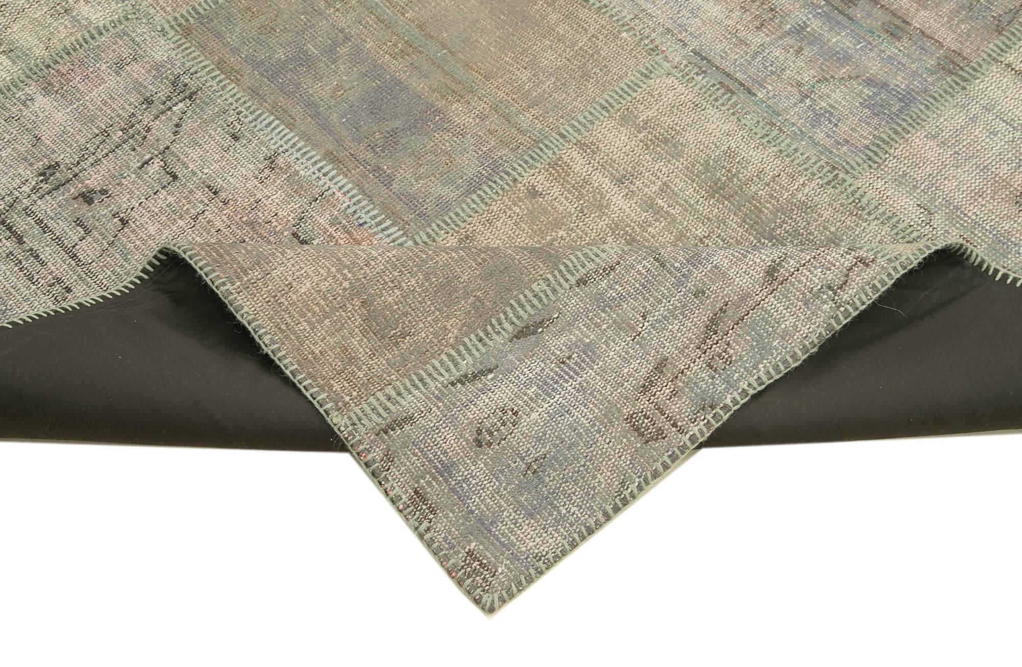 6 x 10 Grey Patchwork Rug - 2434