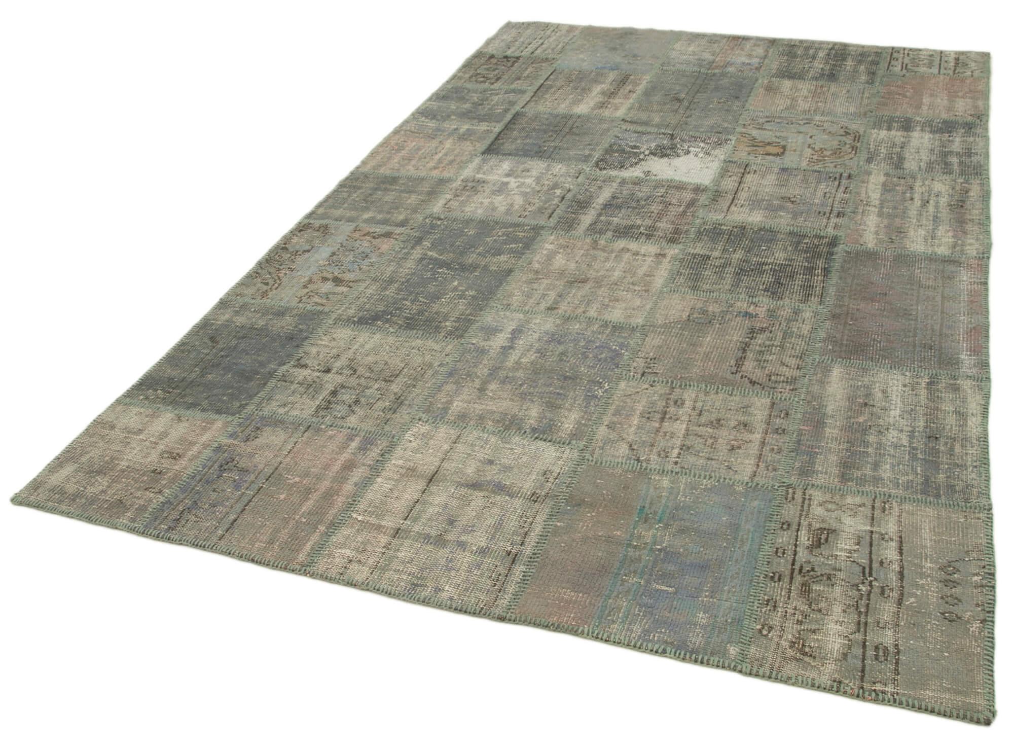 6 x 10 Grey Patchwork Rug - 2442