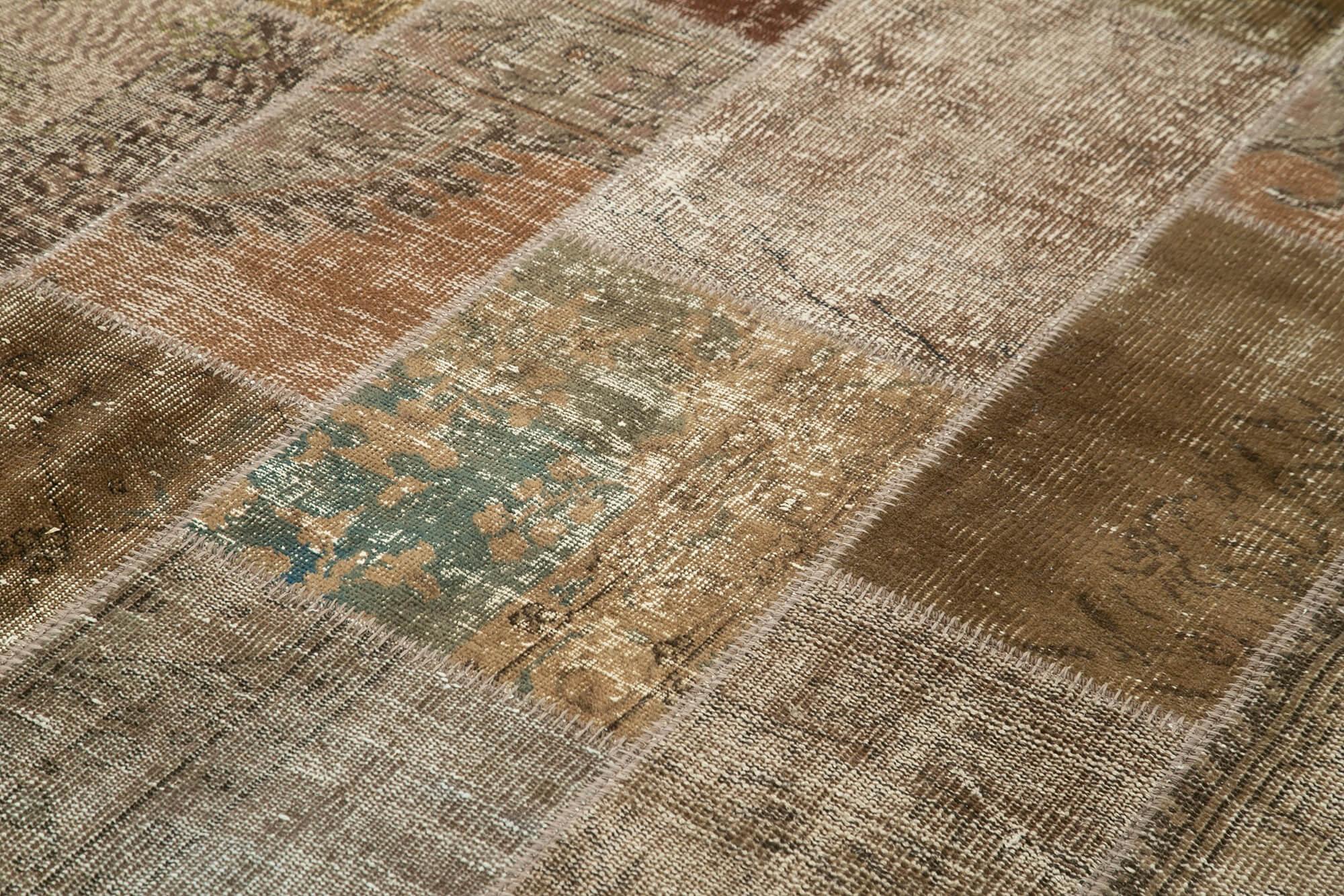 6 x 10 Brown Patchwork Rug - 2444