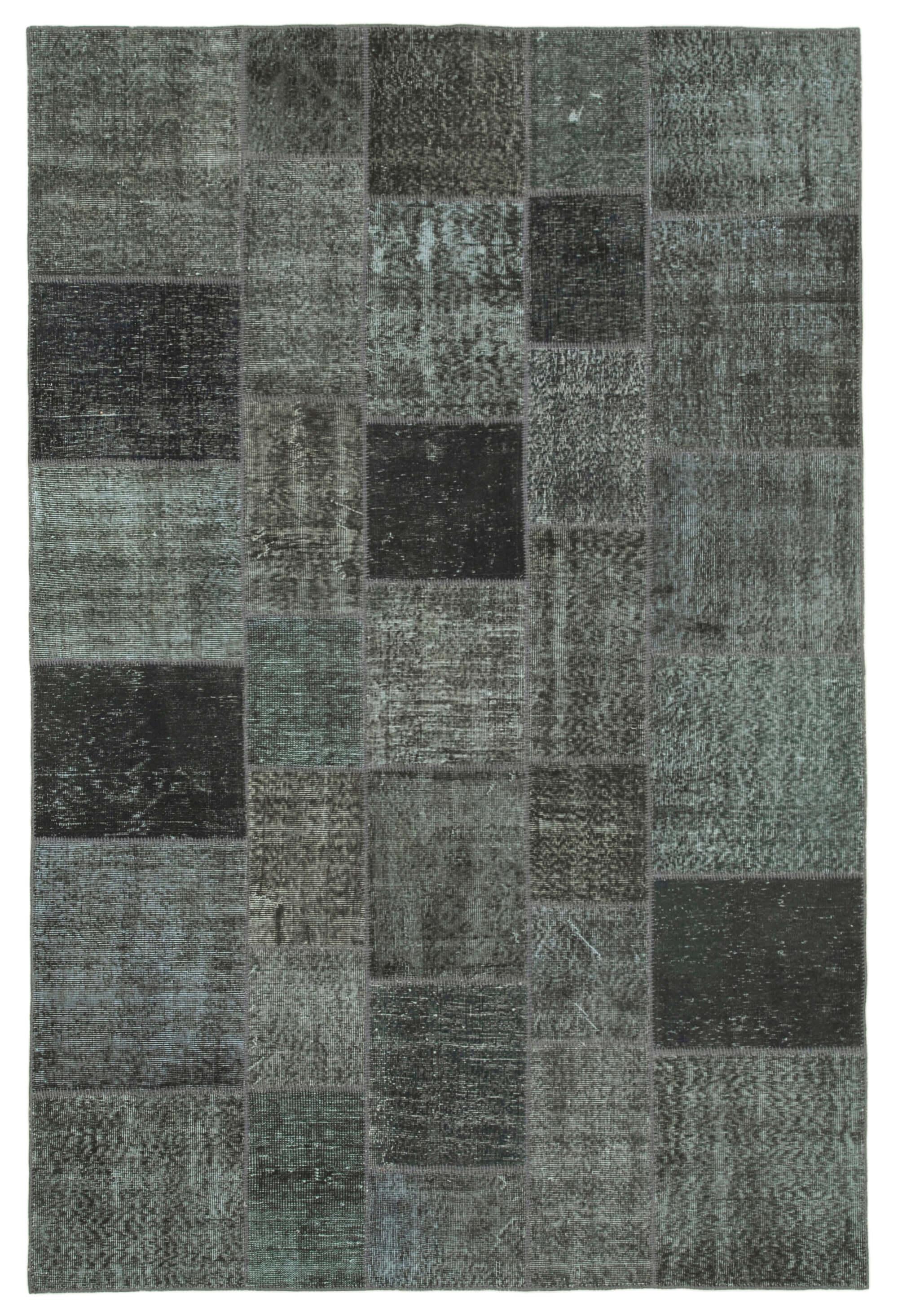 7 x 10 Grey Patchwork Rug - 2456