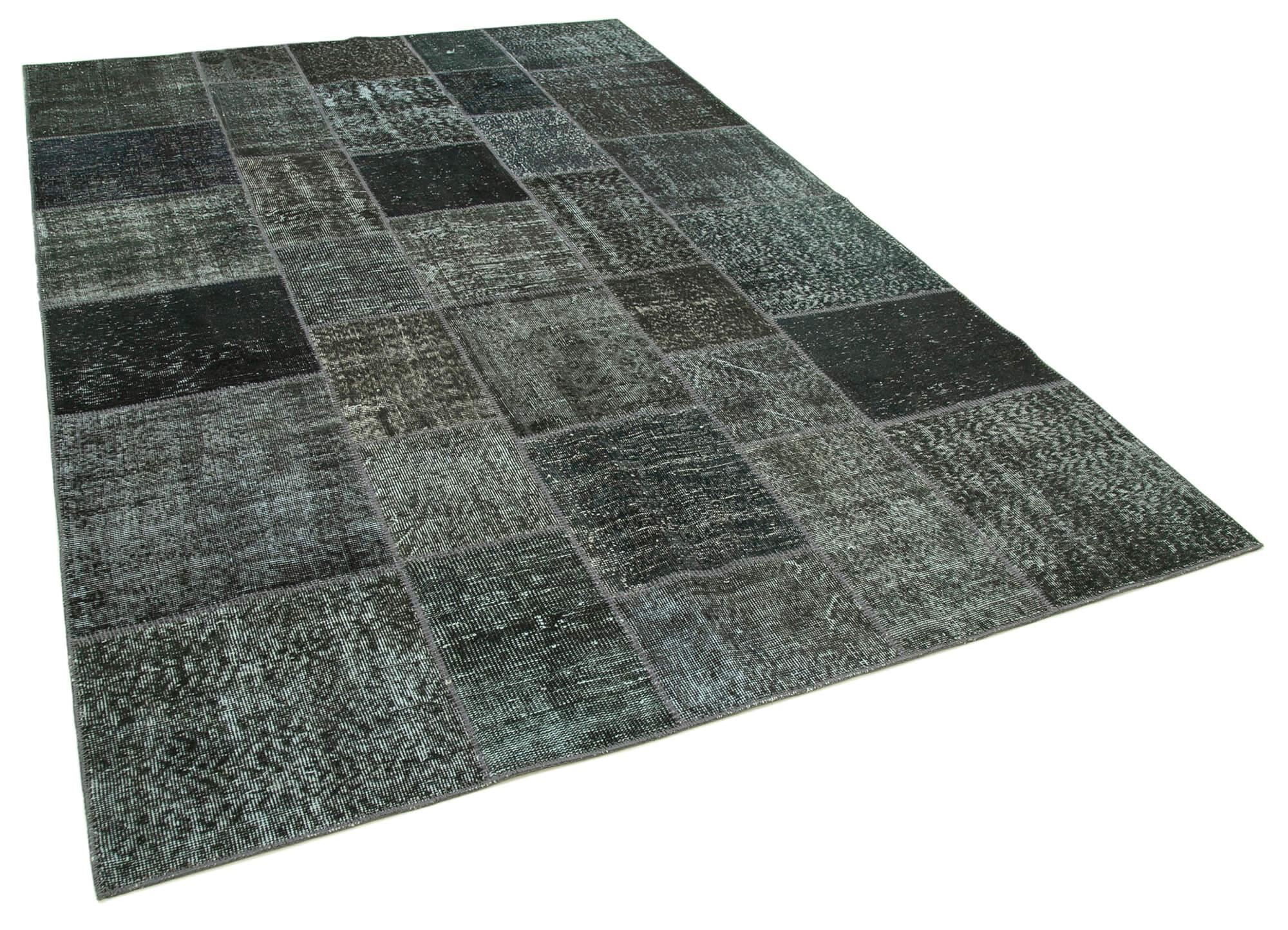 7 x 10 Grey Patchwork Rug - 2456