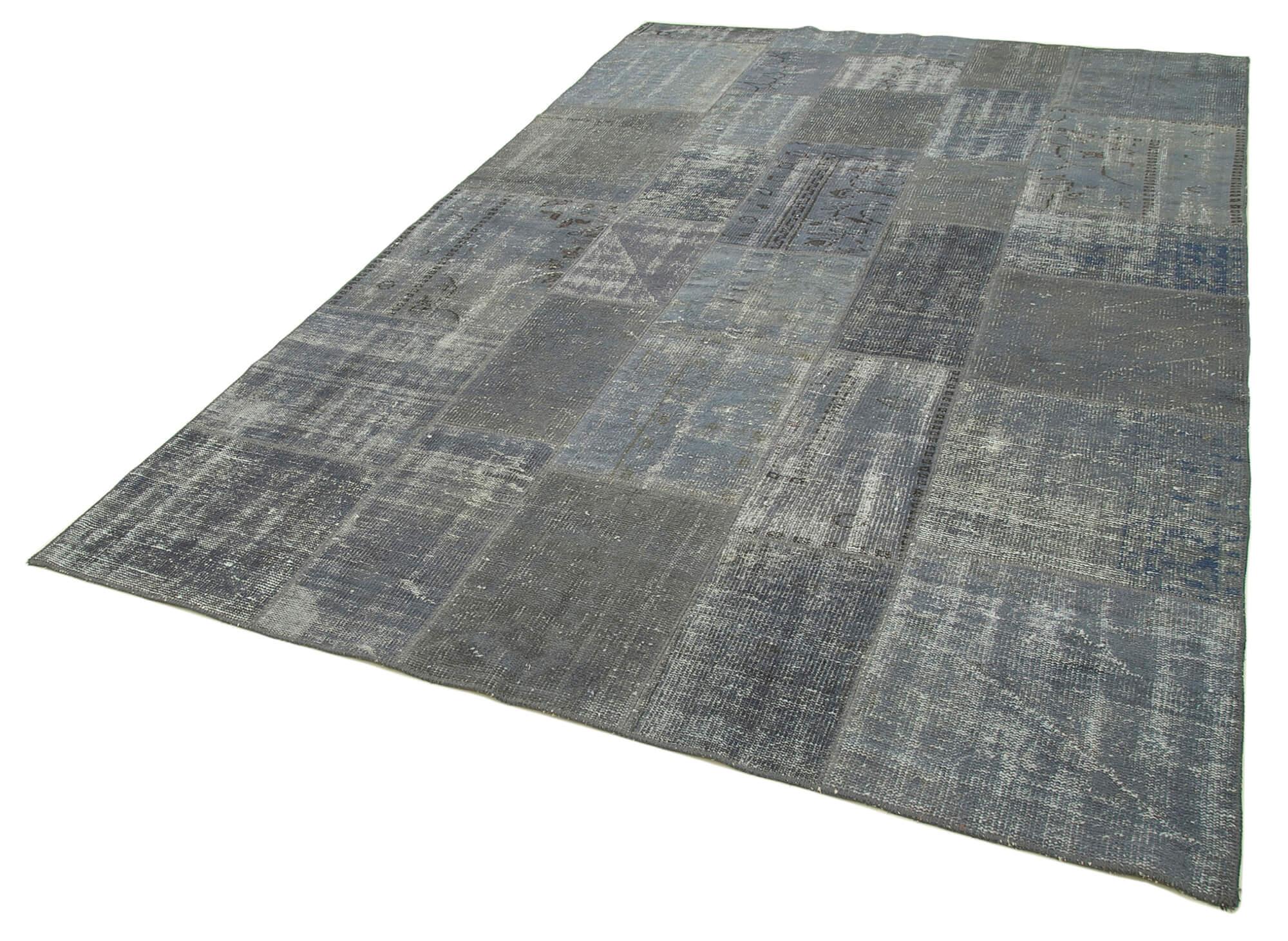 6 x 10 Grey Patchwork Rug - 2459