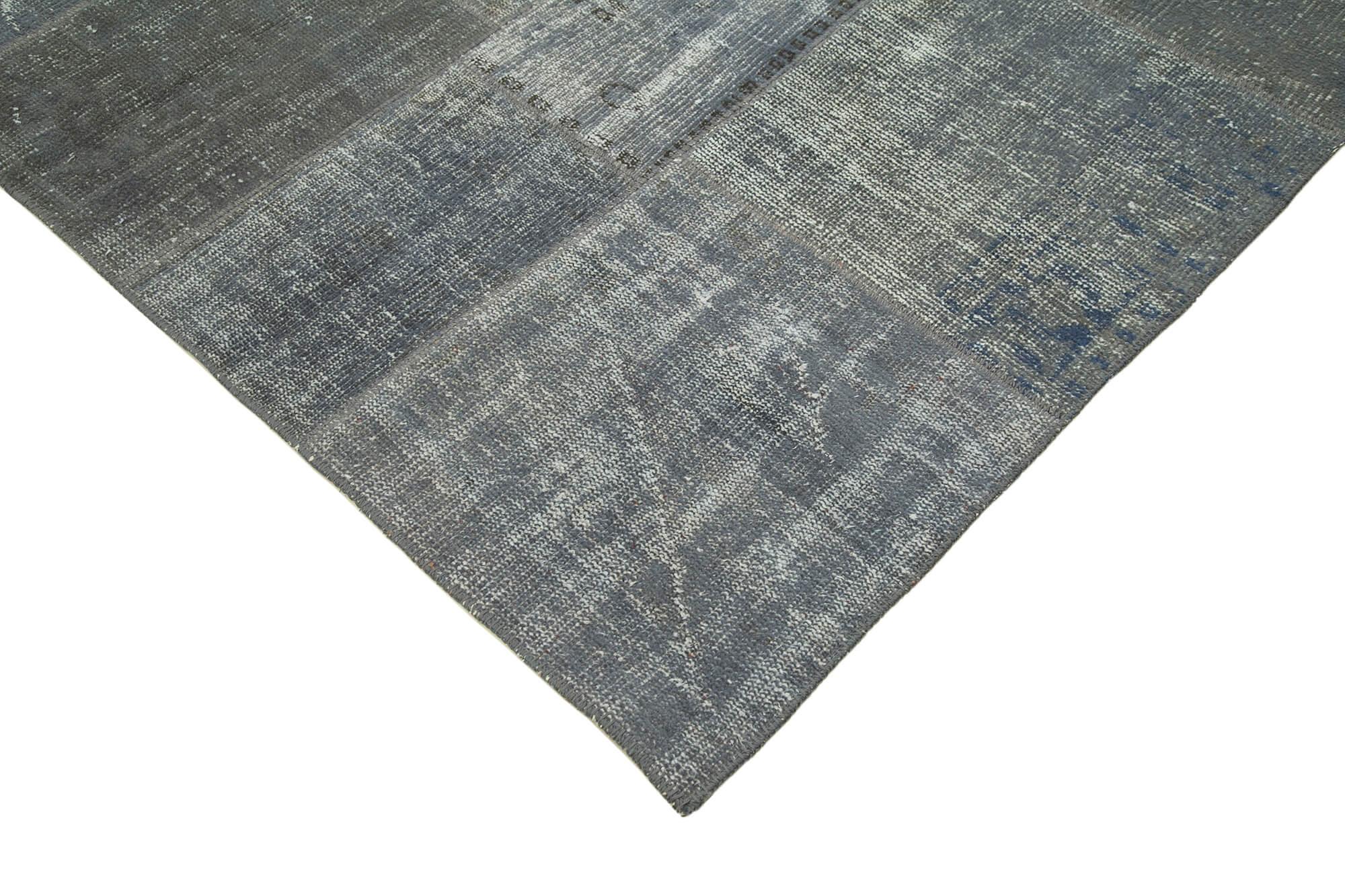 6 x 10 Grey Patchwork Rug - 2459