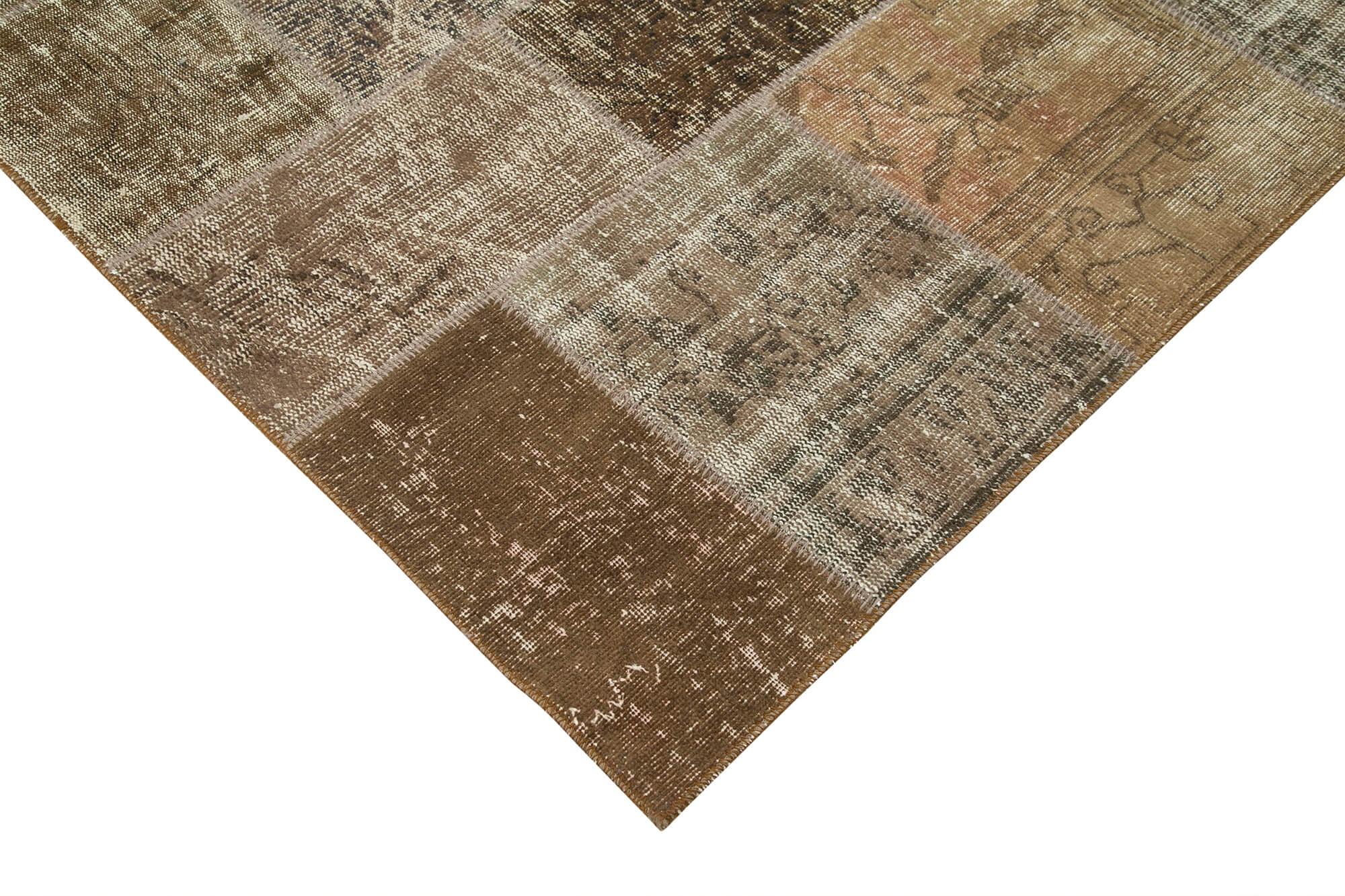 6 x 10 Brown Patchwork Rug - 2461