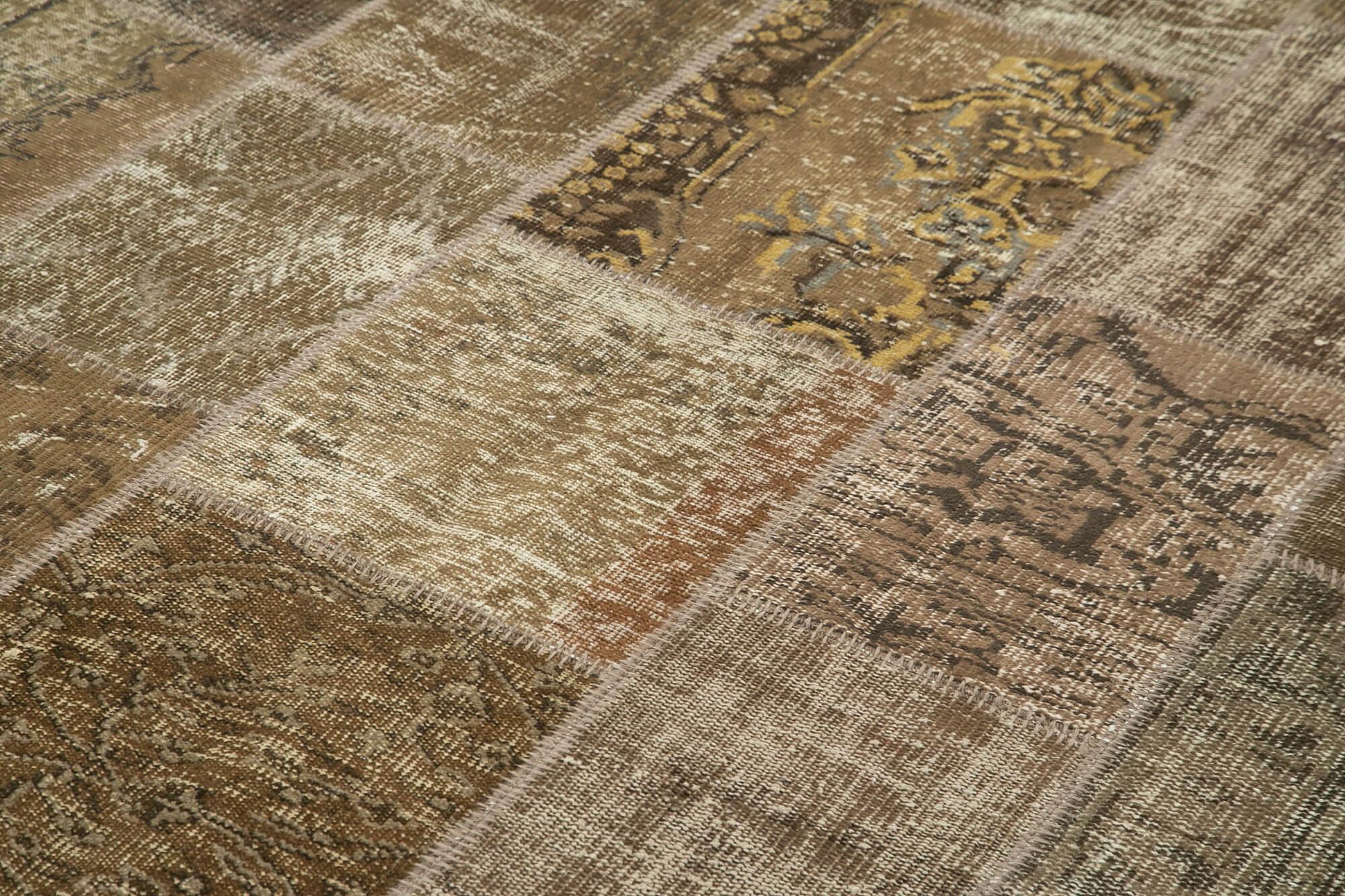 6 x 10 Brown Patchwork Rug - 2461