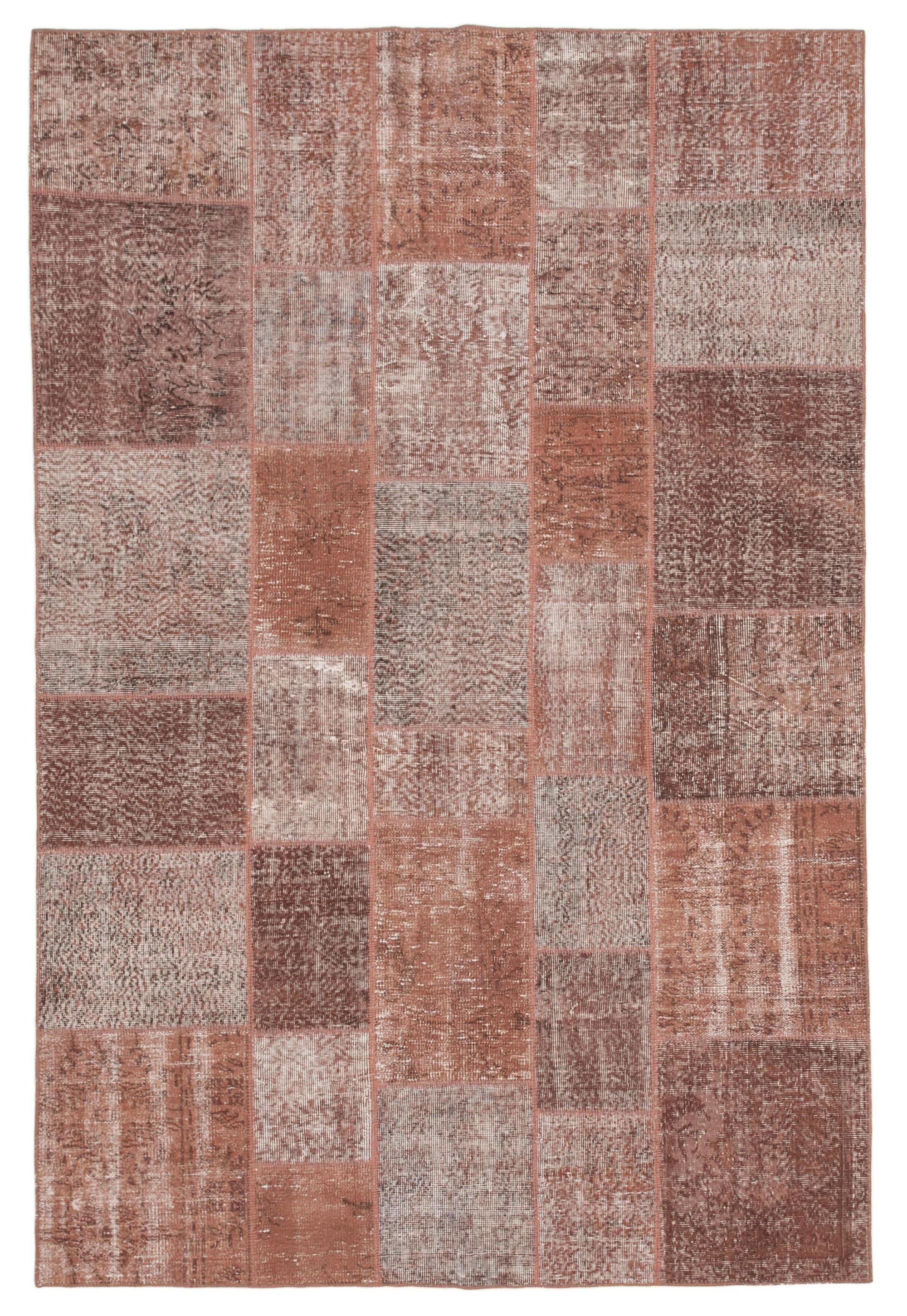 6 x 10 Brown Patchwork Rug - 2462