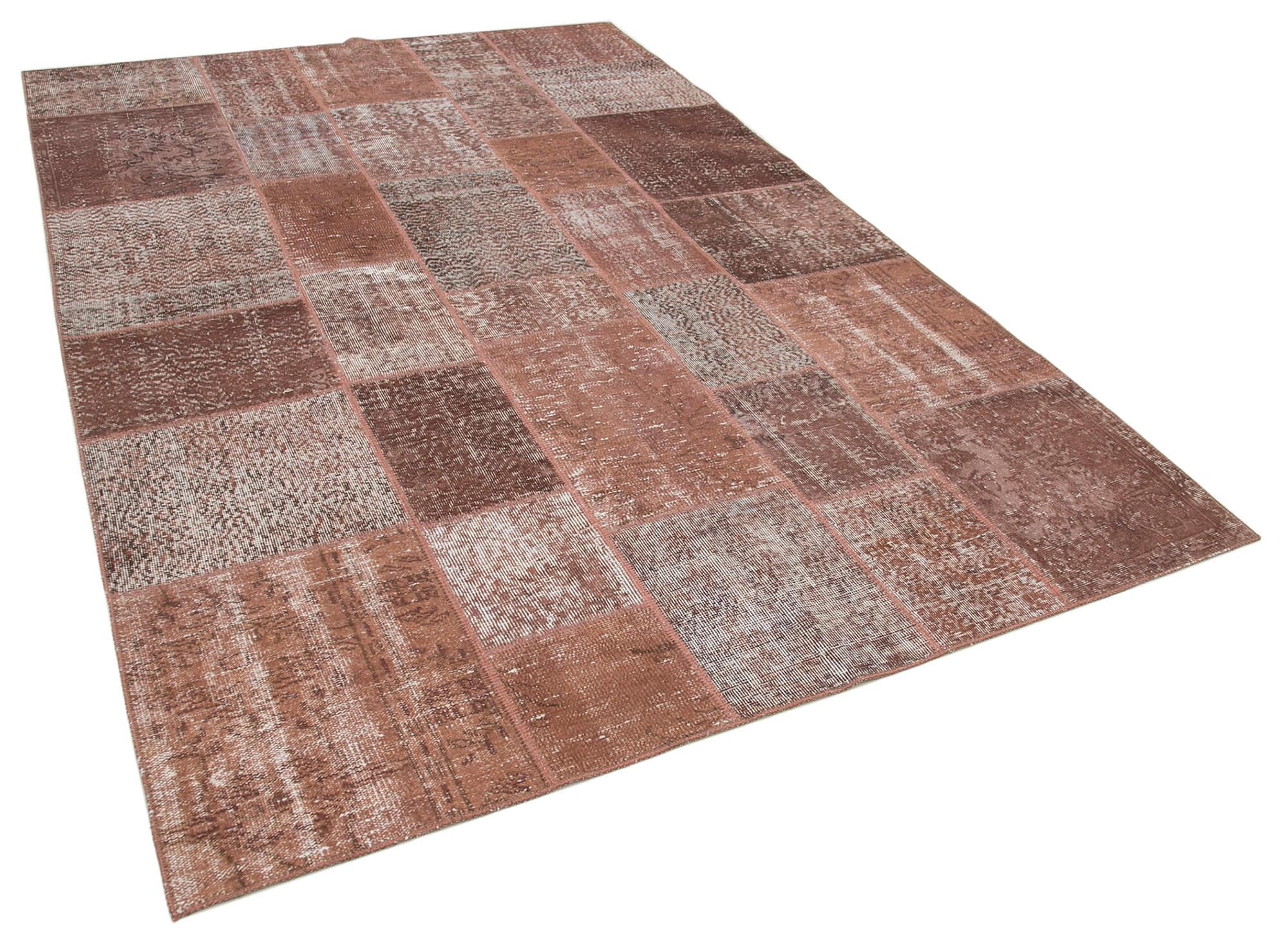 6 x 10 Brown Patchwork Rug - 2462