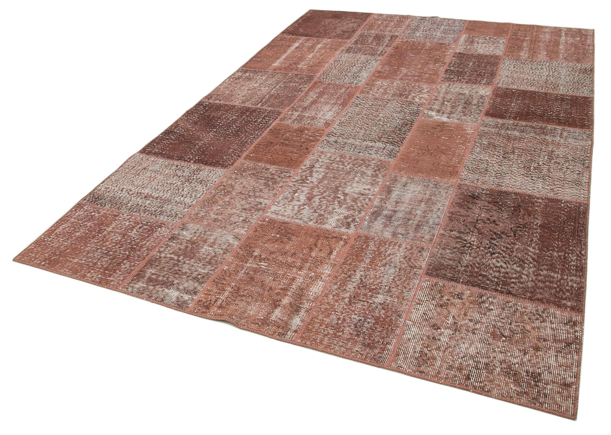 6 x 10 Brown Patchwork Rug - 2462