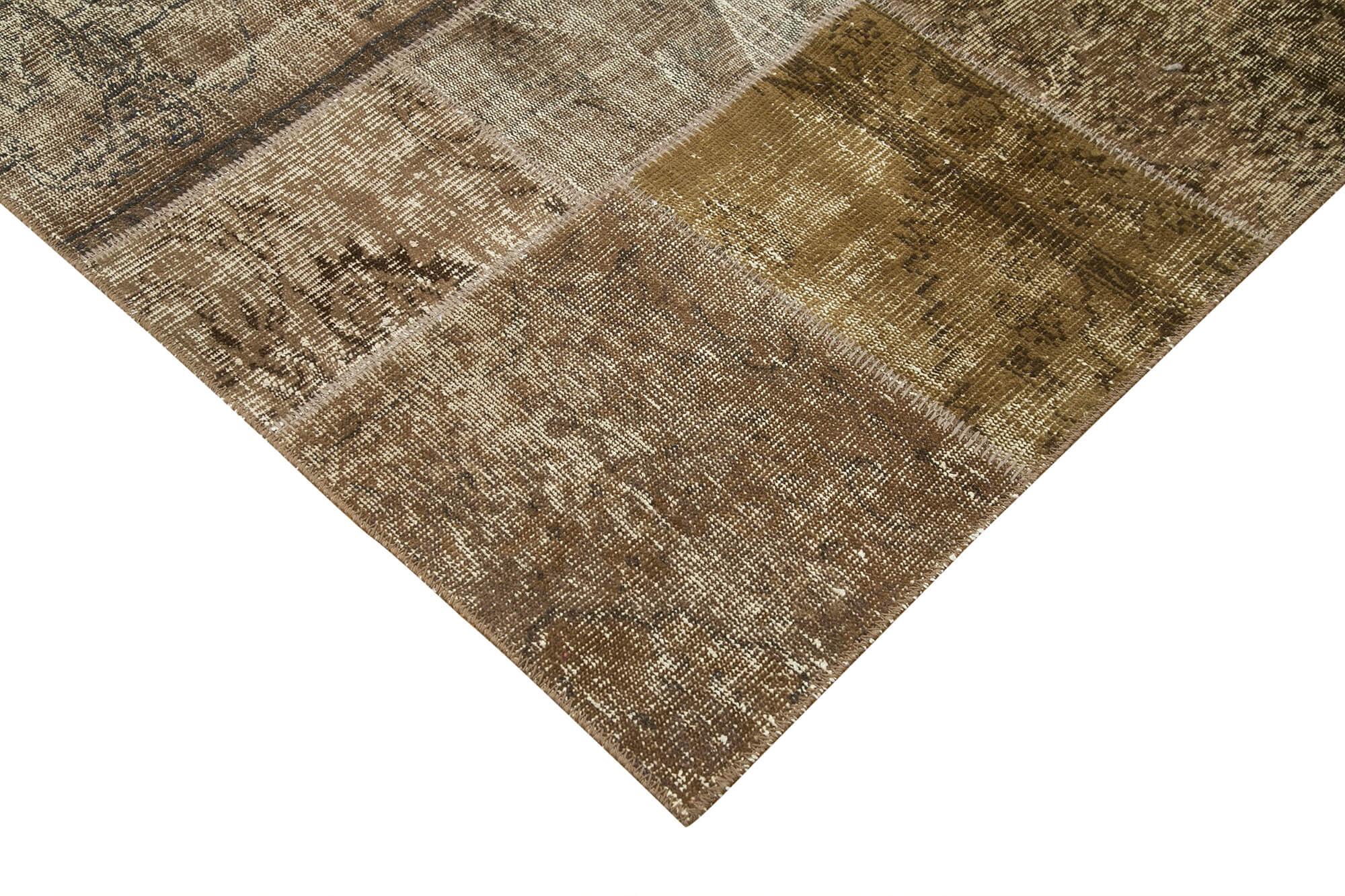 6 x 10 Brown Patchwork Rug - 2465