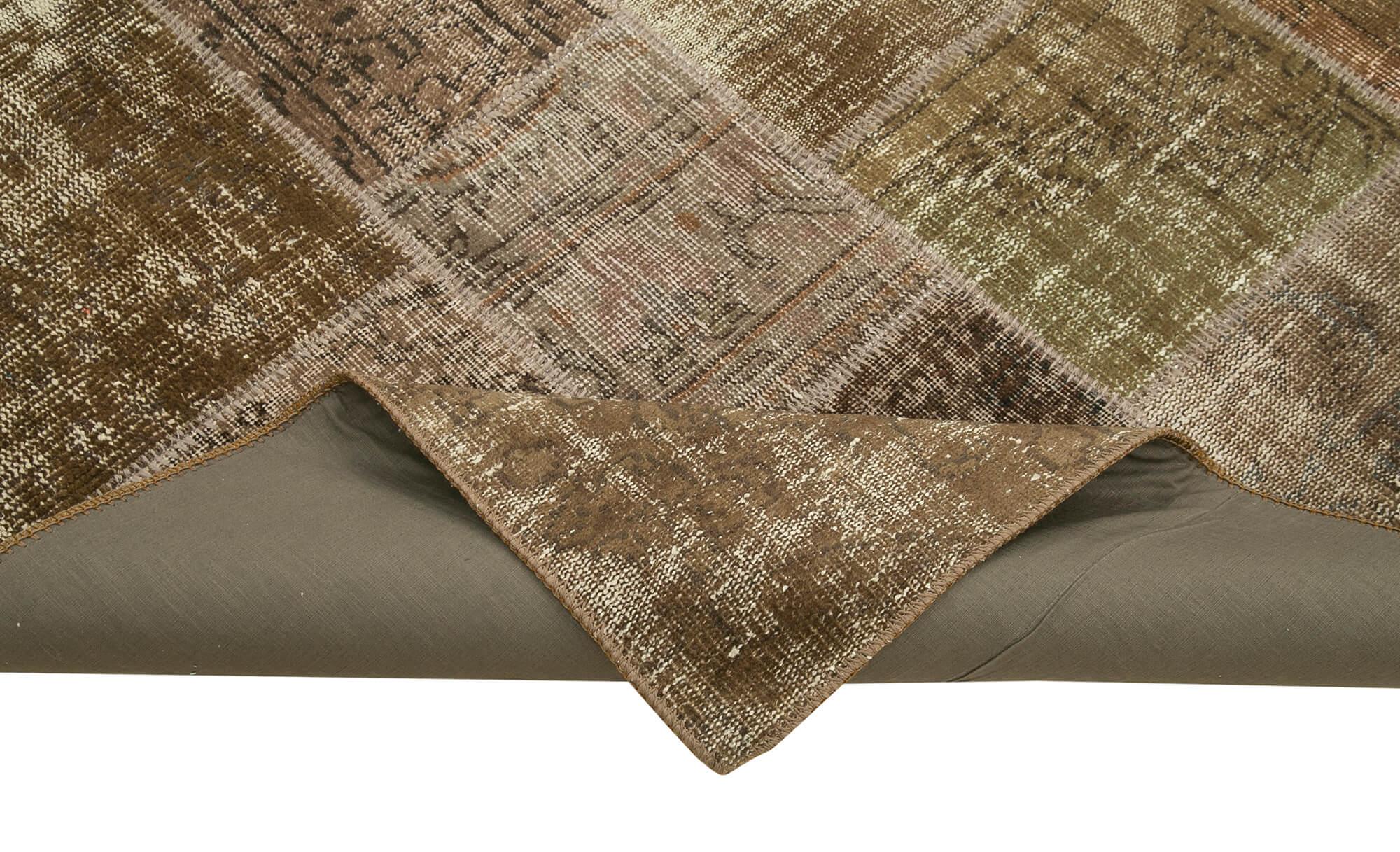 6 x 10 Brown Patchwork Rug - 2465