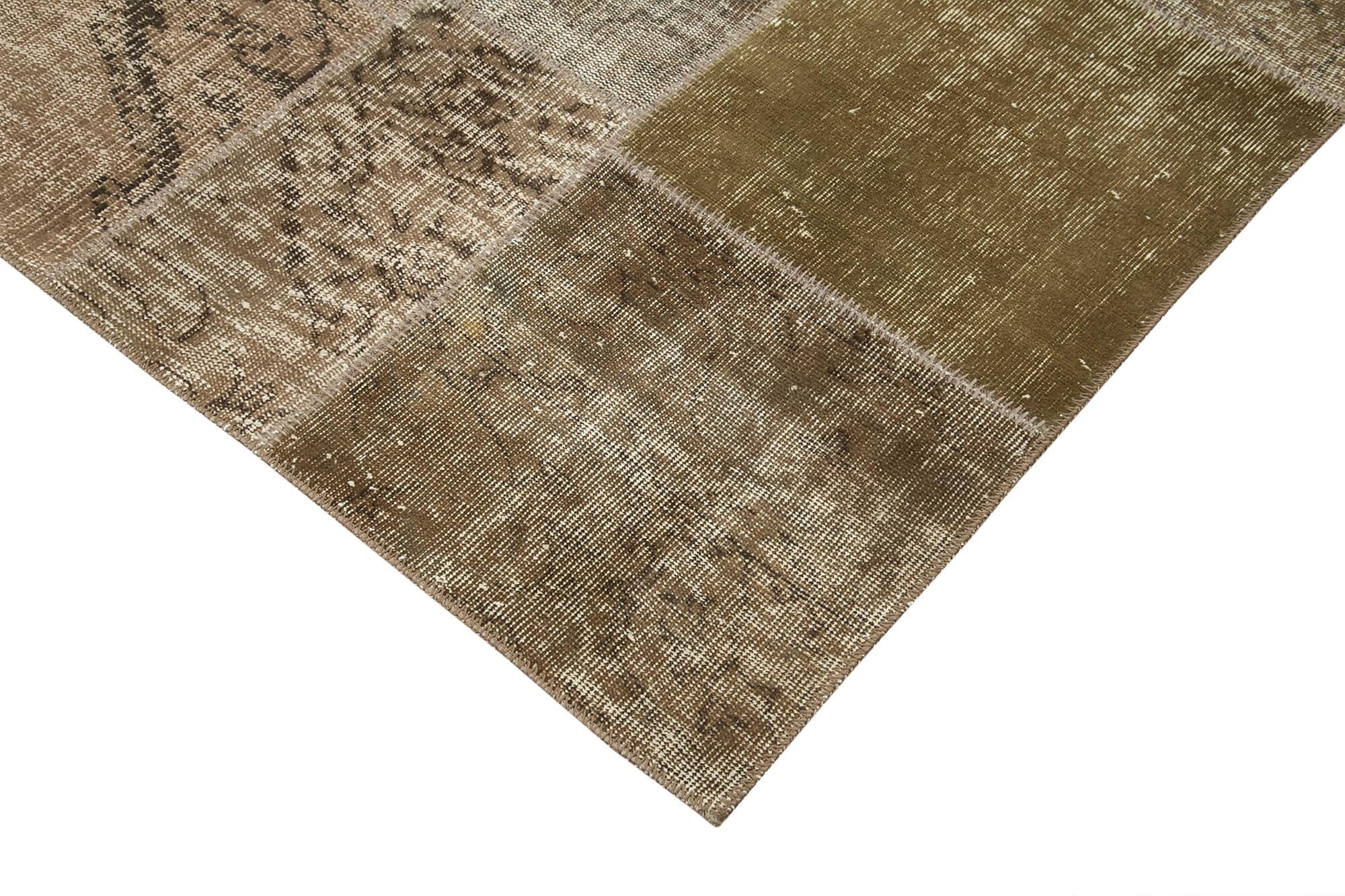 6 x 10 Brown Patchwork Rug - 2466