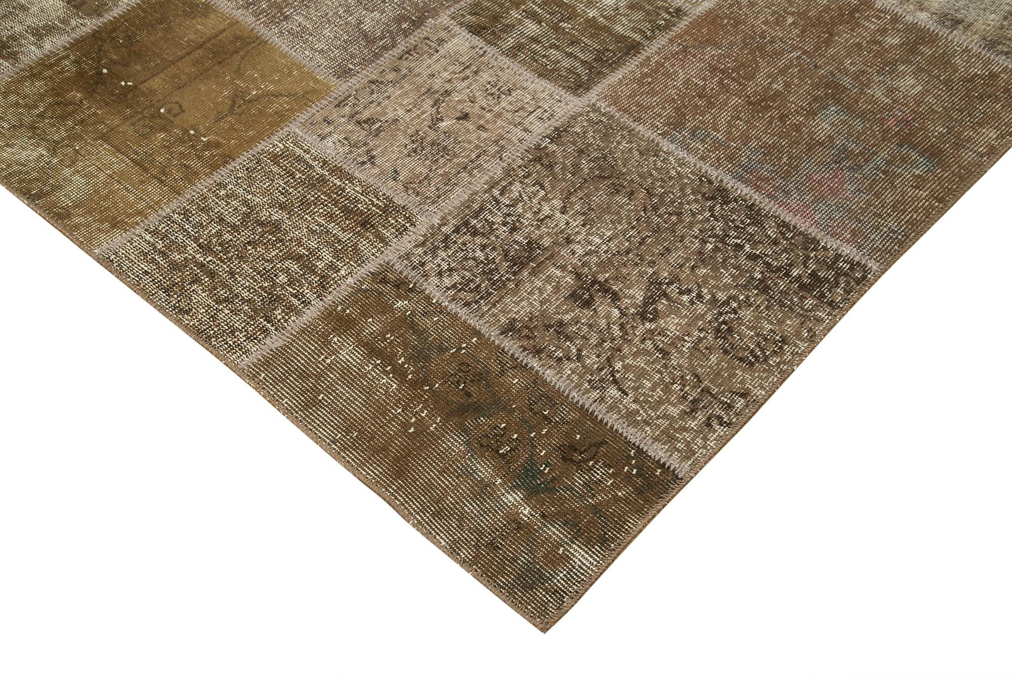 6 x 10 Brown Patchwork Rug - 2467