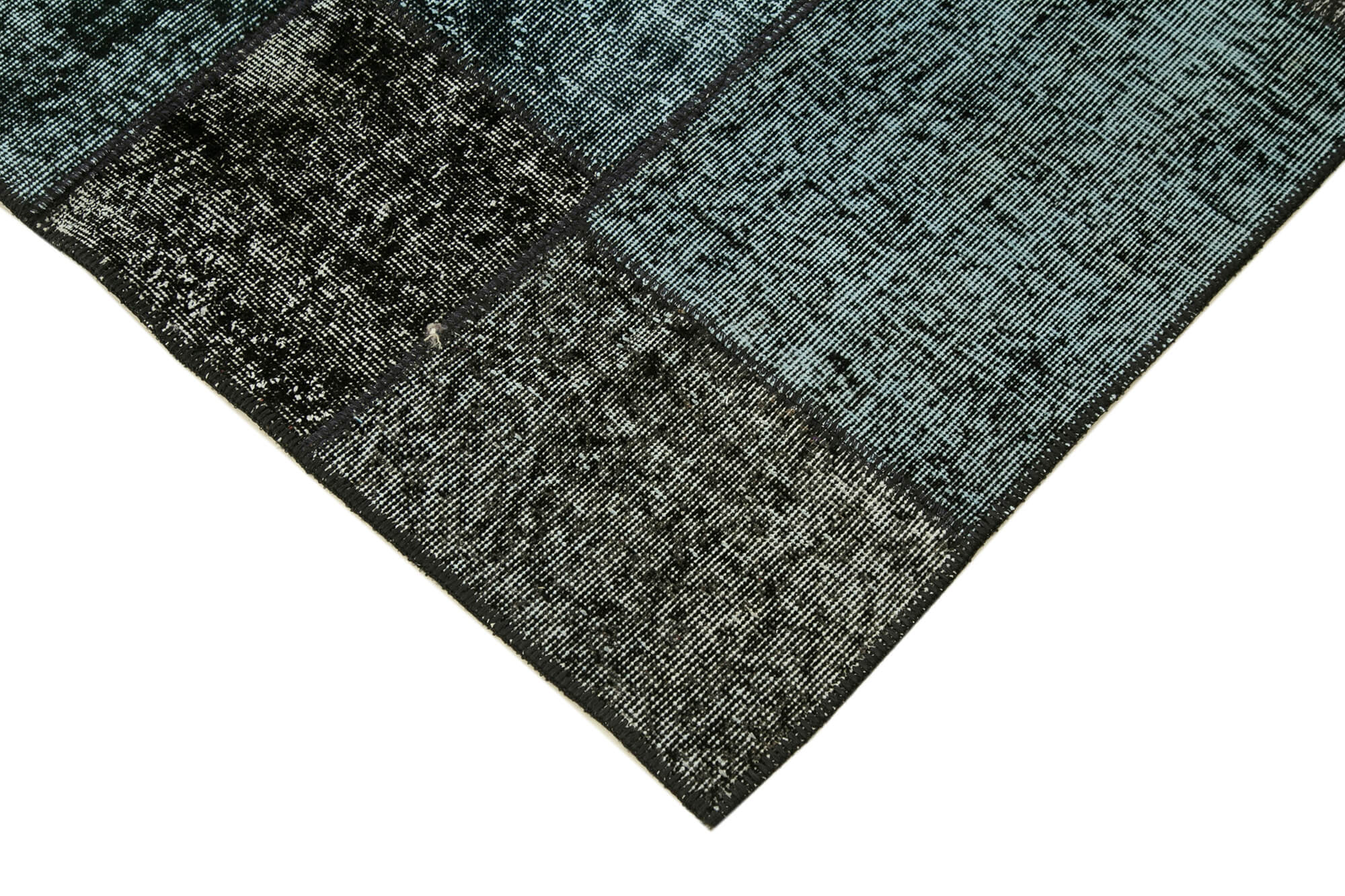 4 x 7 Black Patchwork Rug - 6992