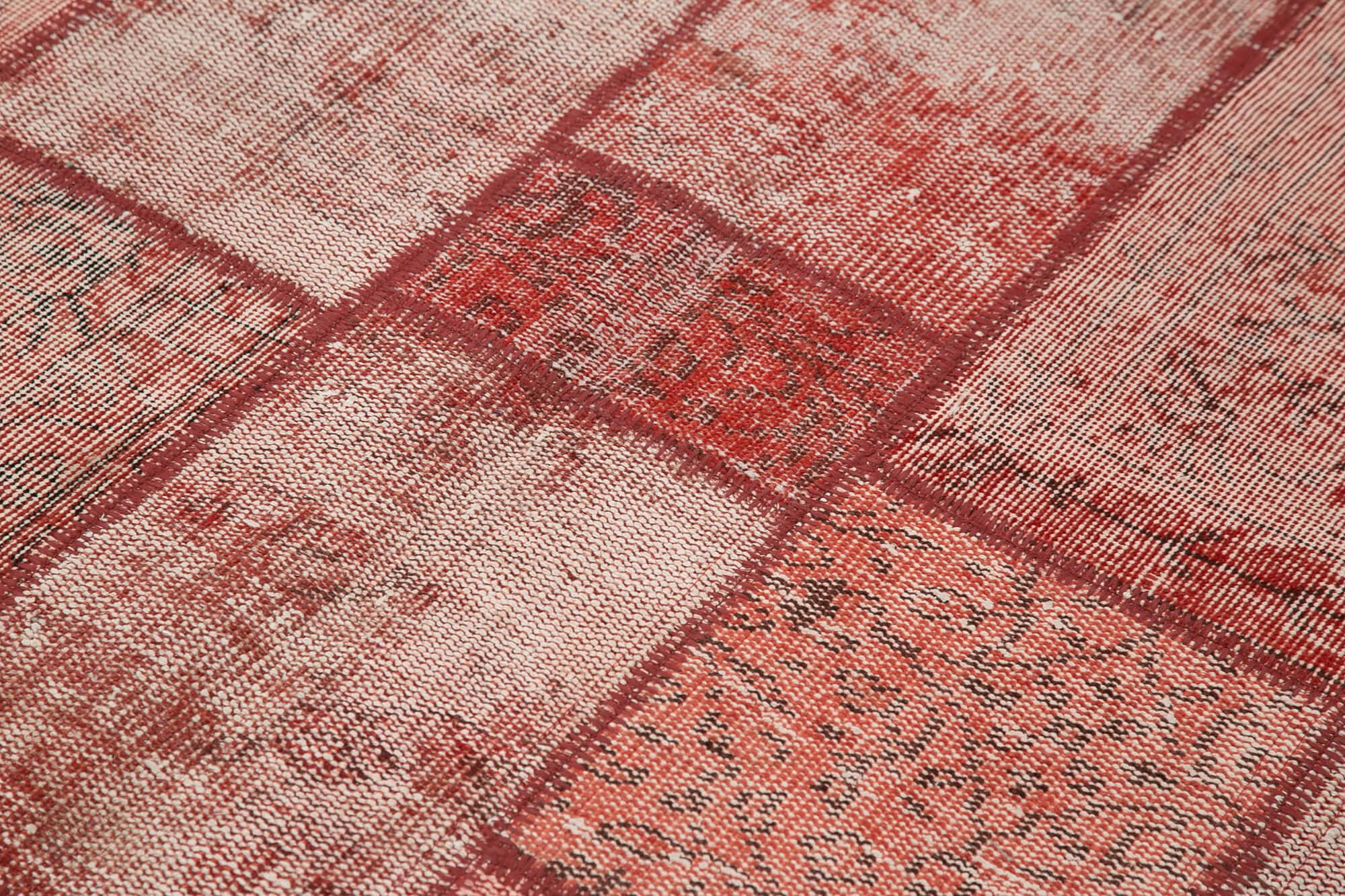 5 x 6 Red Patchwork Rug - 2472