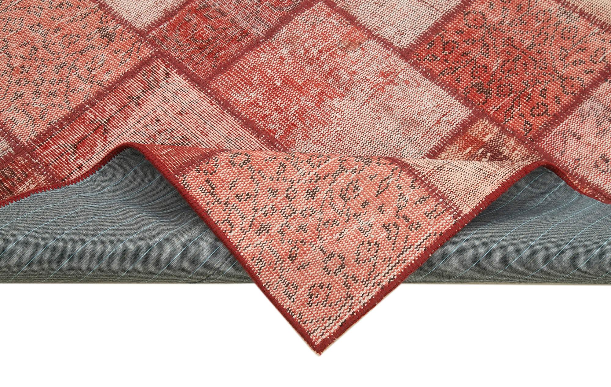 5 x 6 Red Patchwork Rug - 2472