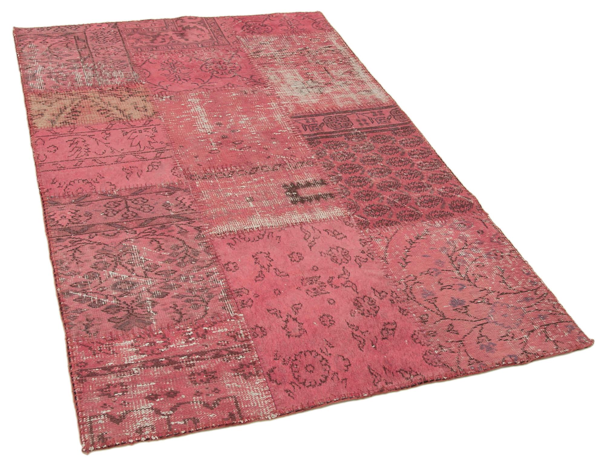 4 x 6 Pink Patchwork Rug - 2478