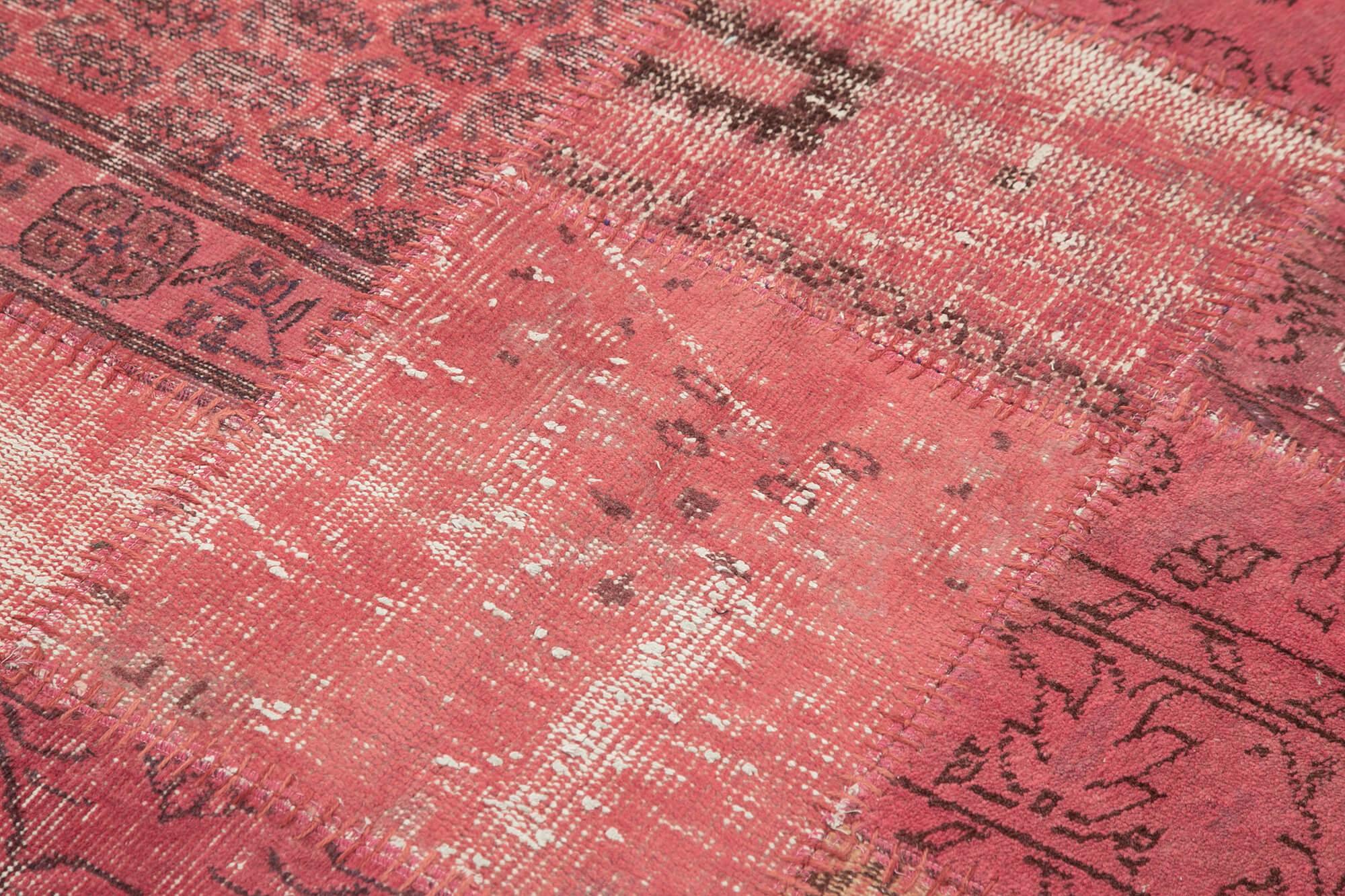 4 x 6 Pink Patchwork Rug - 2478