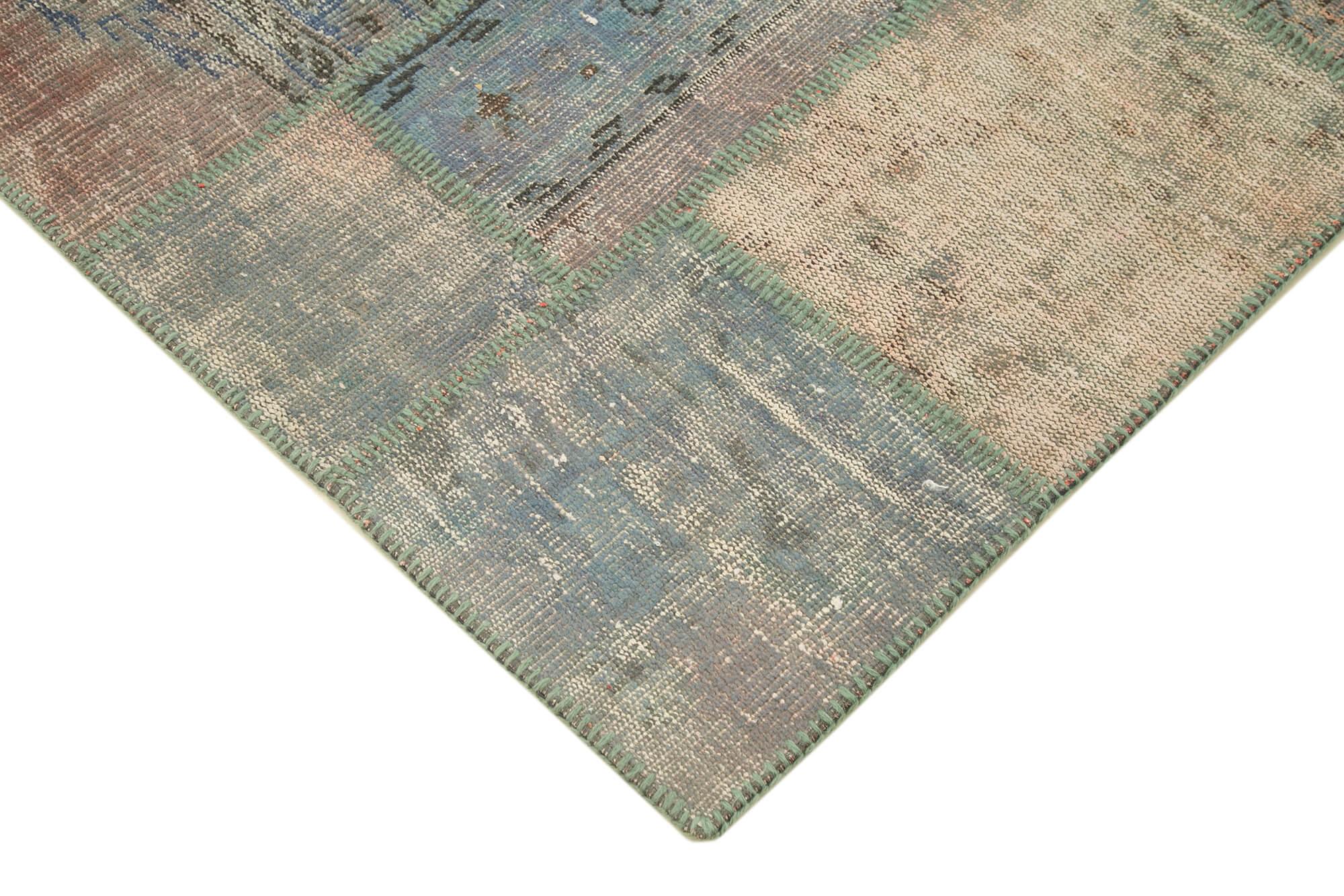 5 x 7 Blue Patchwork Rug - 2487