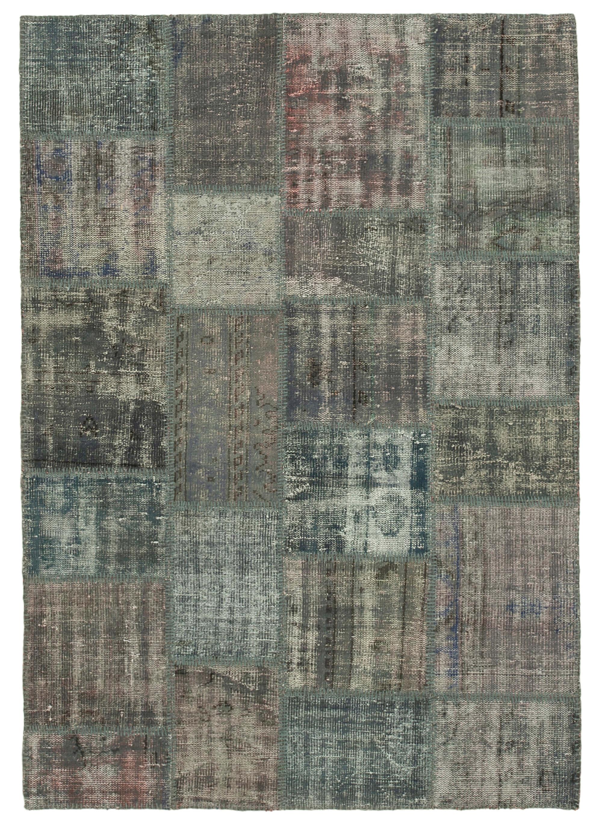 5 x 7 Grey Patchwork Rug - 2488