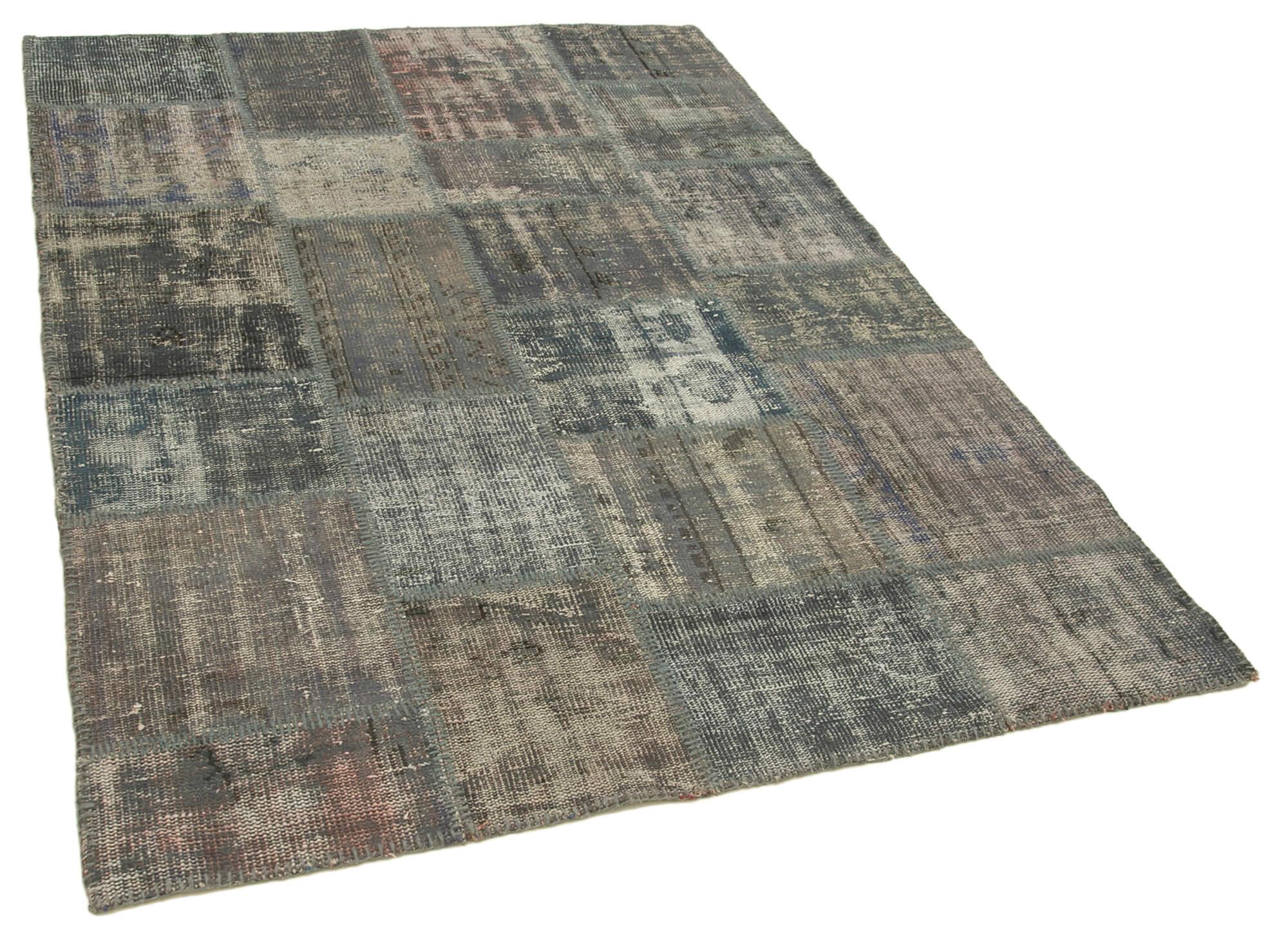 5 x 7 Grey Patchwork Rug - 2488