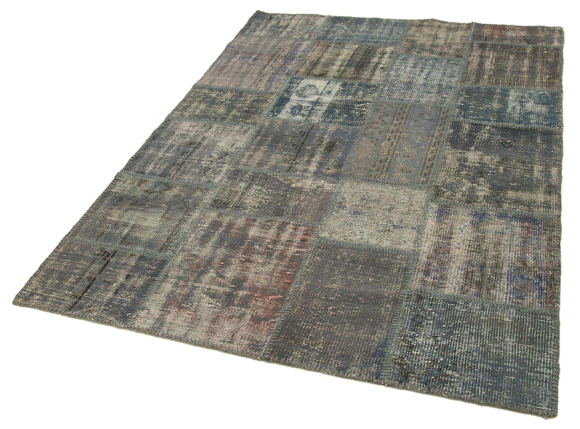 5 x 7 Grey Patchwork Rug - 2488